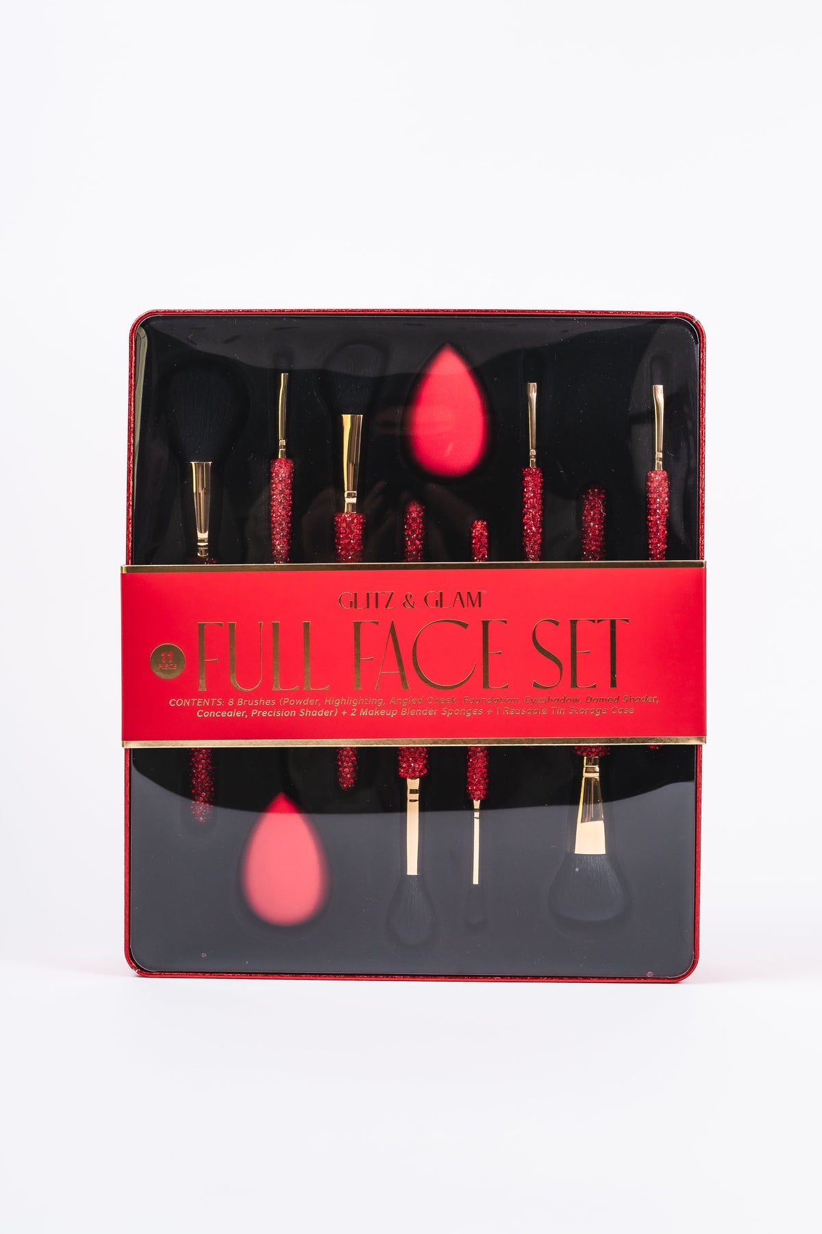 Red Glitz & Glam 10pc Essentials Collection Brush Set, photo 6