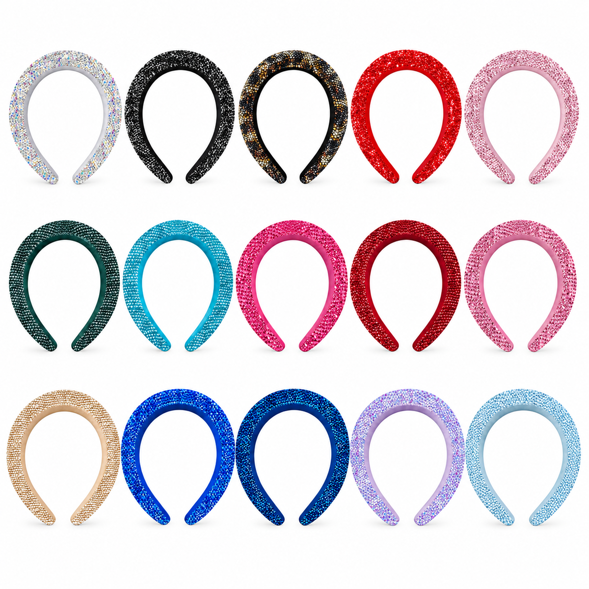 All 15 Glitz & Glam bling headband colors