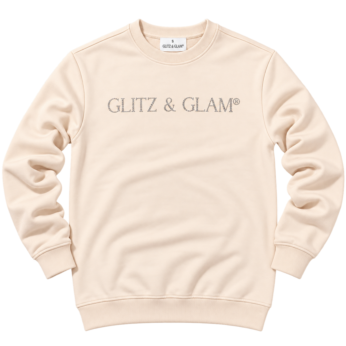 Background-free product photo of Glitz & Glam Crew Neck | Champagne