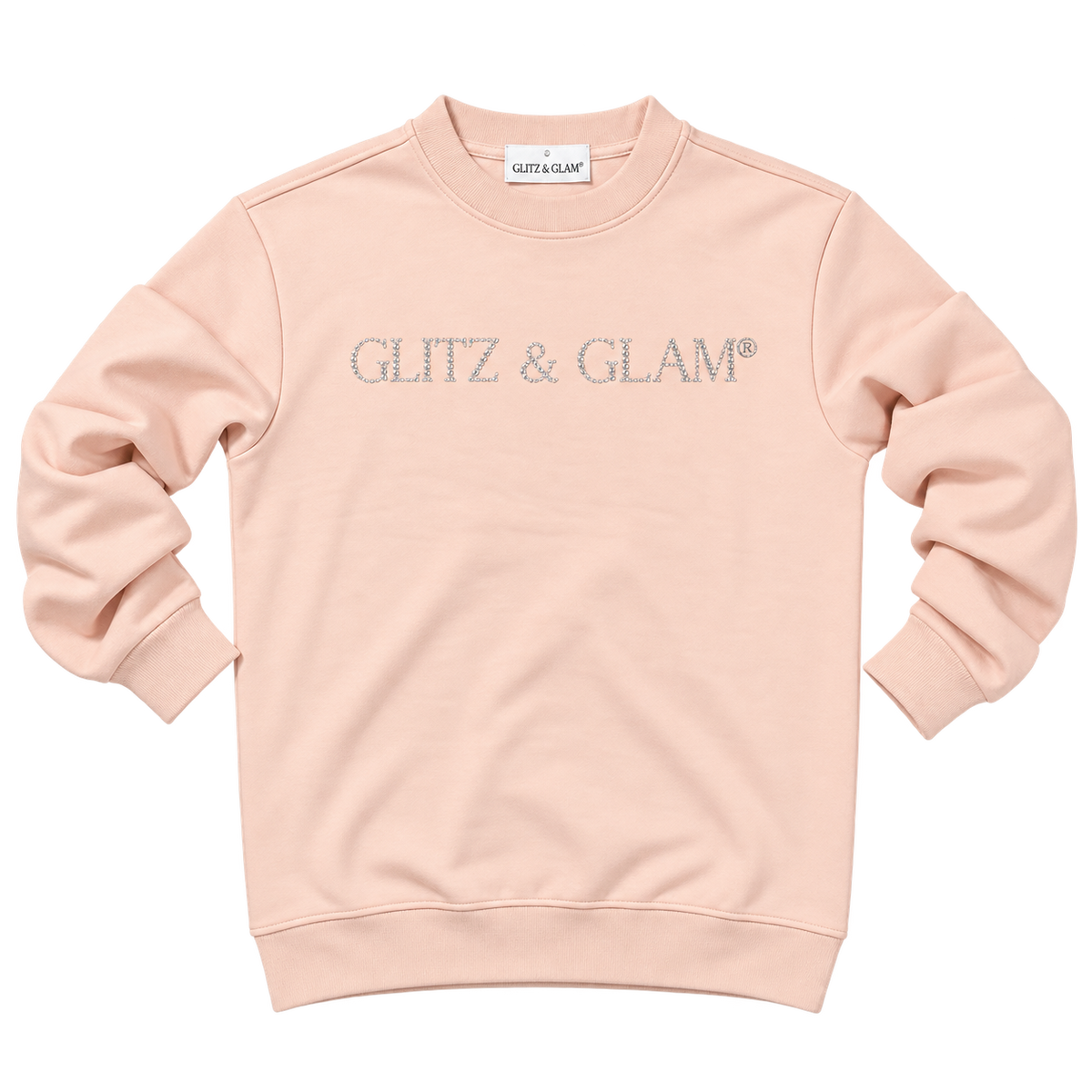 Background-free product photo of Glitz & Glam Crew Neck | Pink