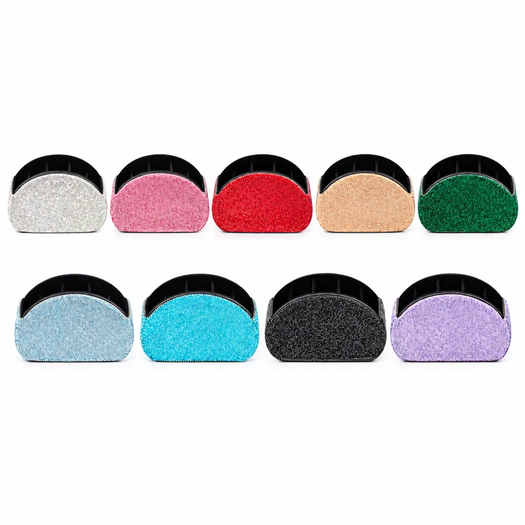 All nine colors of Glitz & Glam Half Moon Makeup Brush Holders