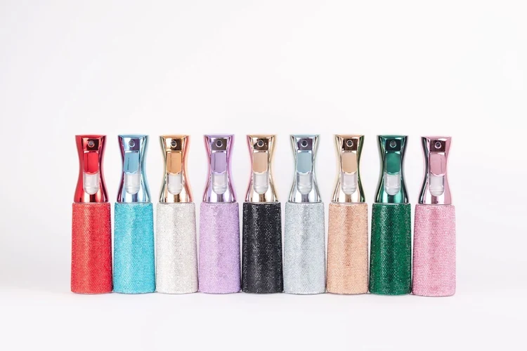 Glitz & Glam Mist Bottles in nine rhinestone colors