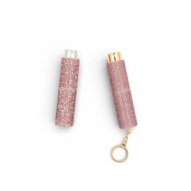 Glitz & Glam Pink and Ruby Pink keychain perfume atomizers