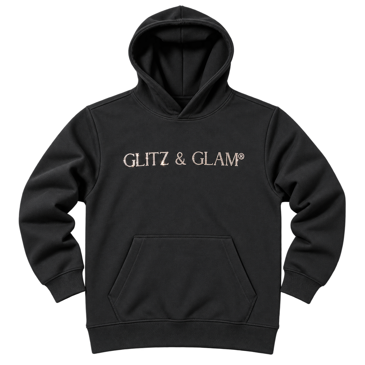 Background-free product photo of Glitz & Glam Hoodie | Black