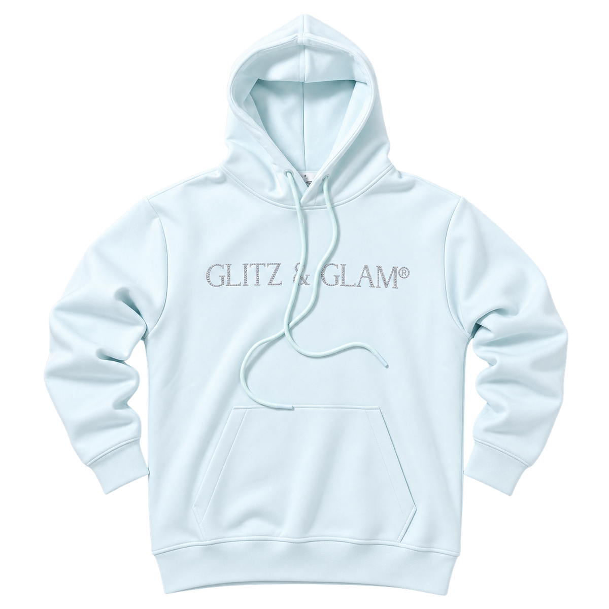 Background-free product photo of Glitz & Glam Hoodie | Icy Blue