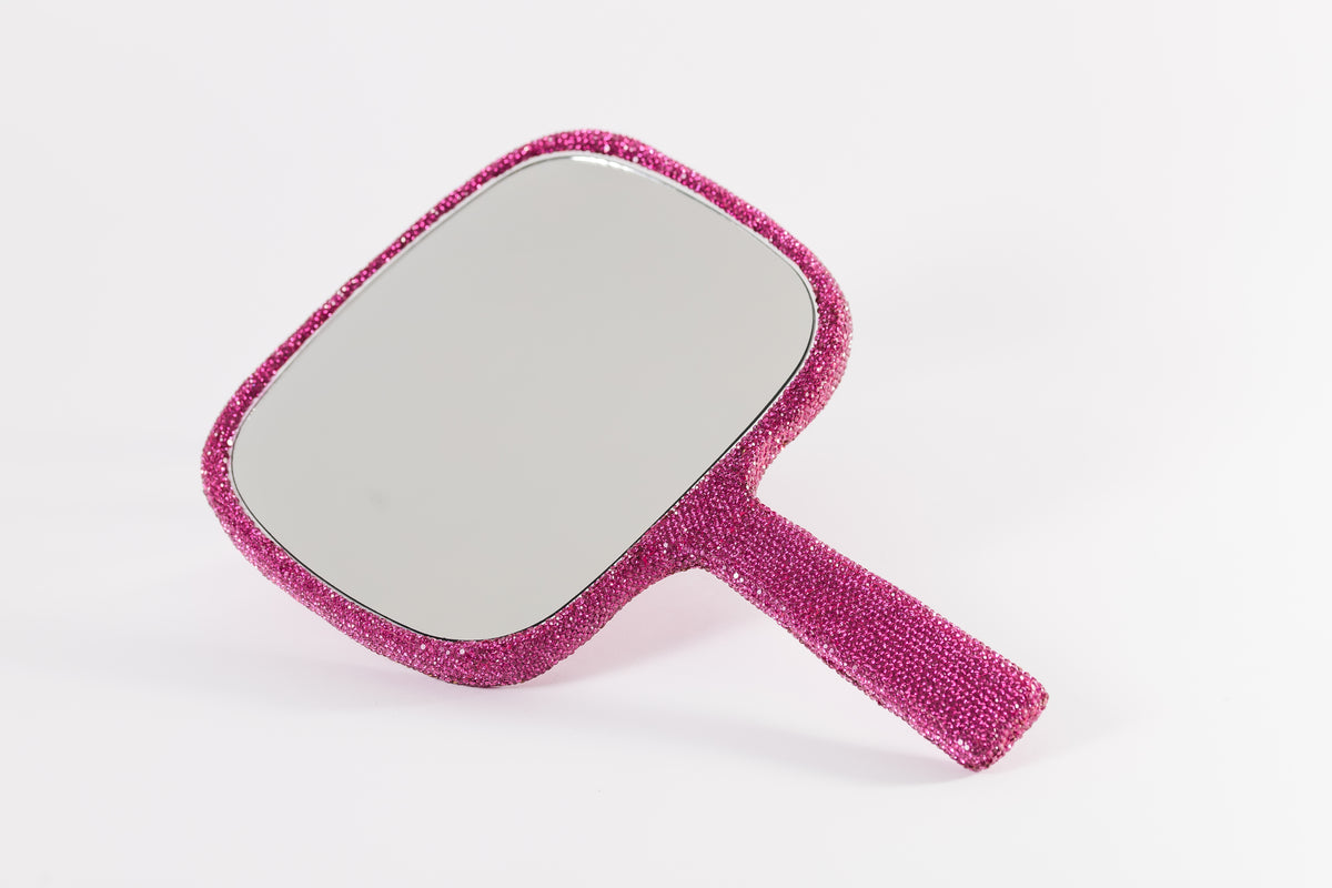 Hot Pink GG4325 handheld mirror front reflective side