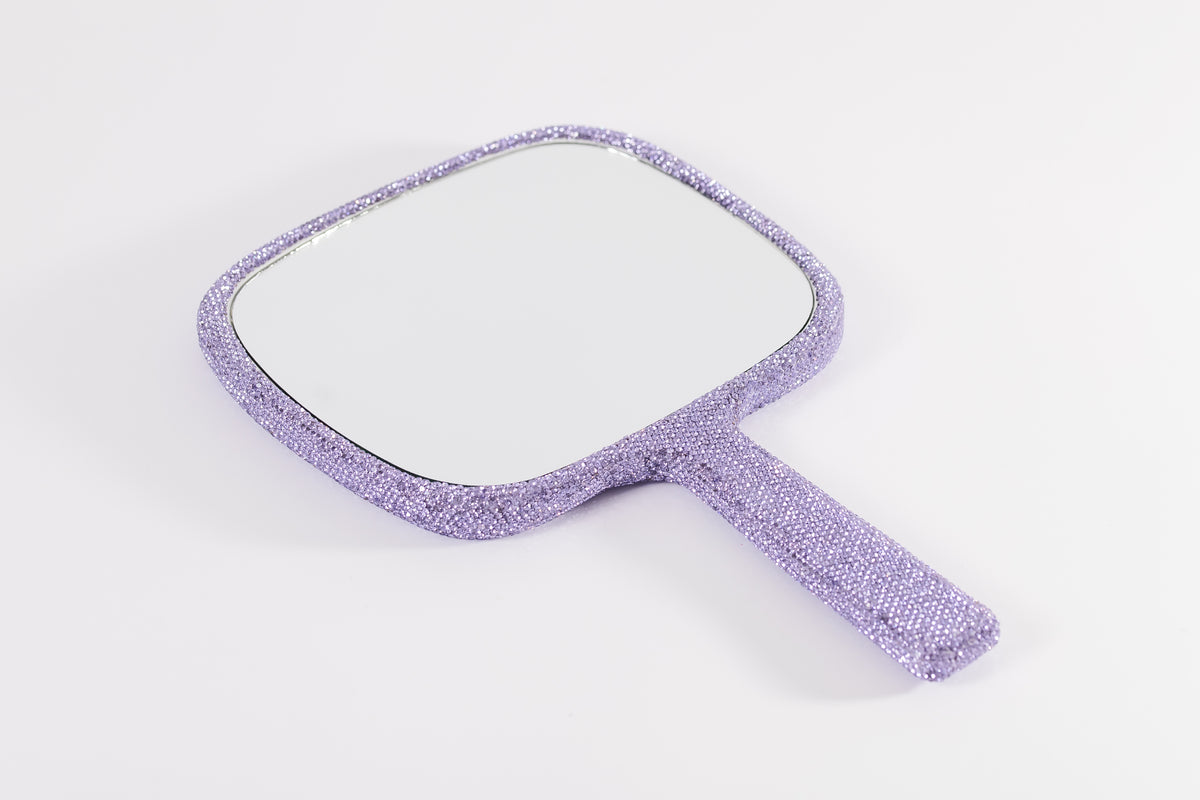 Lavender GG4326 handheld mirror front reflective side