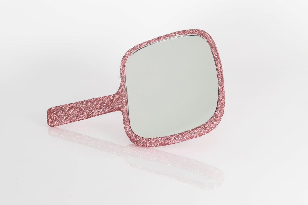 Pink GG4324 handheld mirror front reflective side