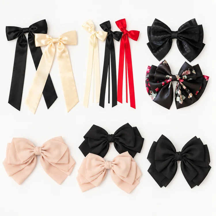 Hair Bow Accessories – all six bow styles and color options