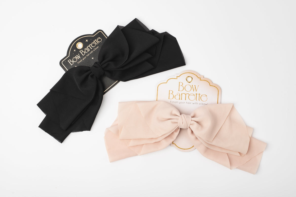 Black and Bashful two-piece oversized hair bows on packaging