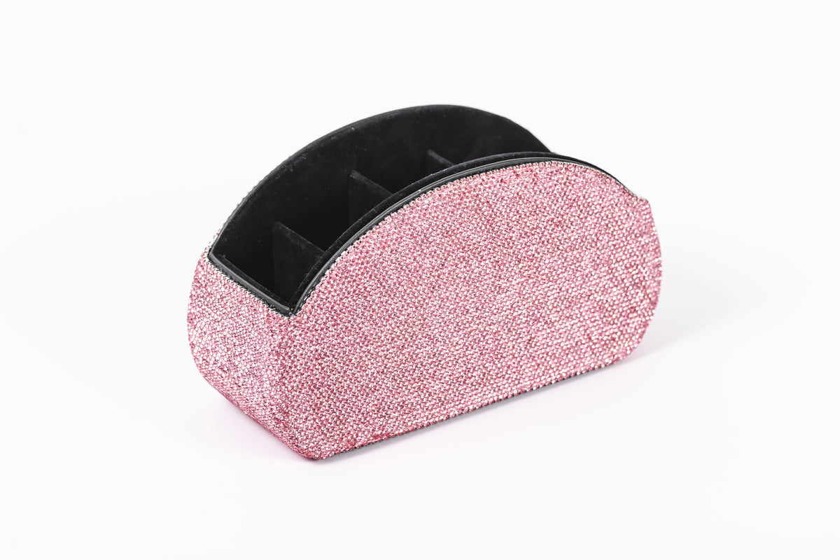 Pink Glitz & Glam Half Moon Makeup Brush Holder | GG4685, product view 2
