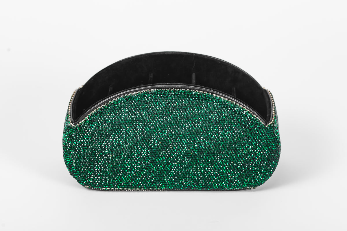 Emerald Glitz & Glam Half Moon Makeup Brush Holder | GG4688, product view 1