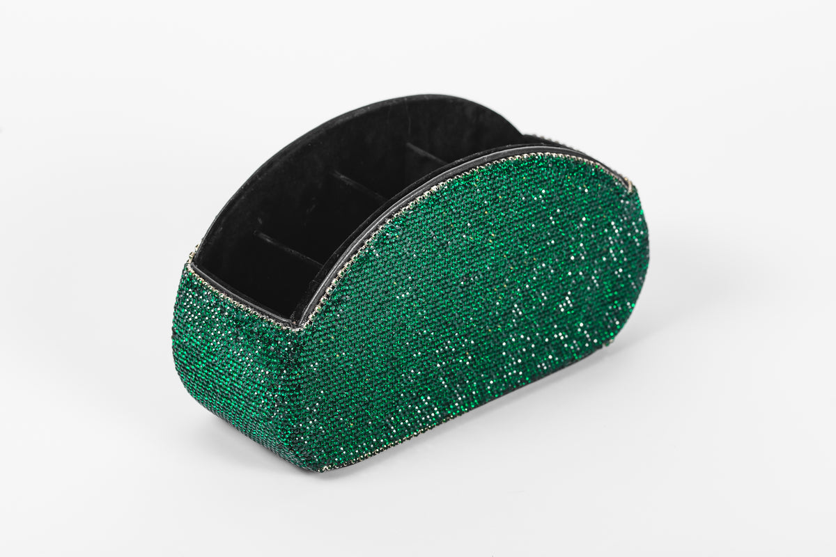 Emerald Glitz & Glam Half Moon Makeup Brush Holder | GG4688, product view 2