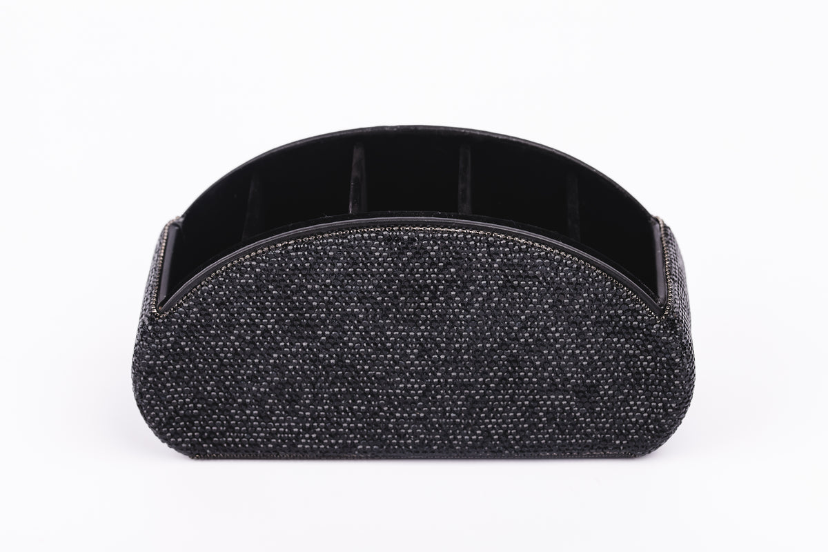 Black Glitz & Glam Half Moon Makeup Brush Holder | GG4693, product view 4