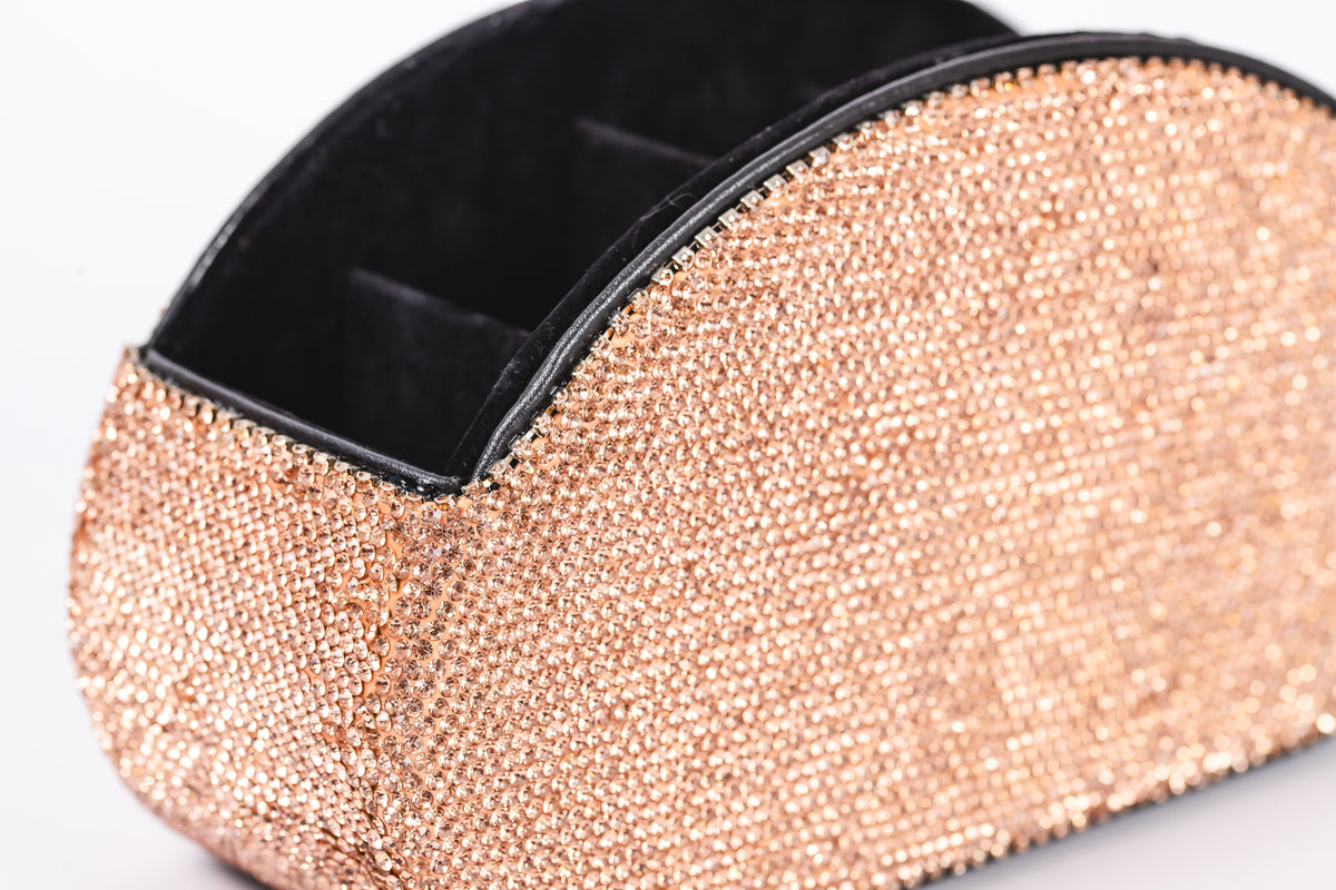 Champagne Glitz & Glam Half Moon Makeup Brush Holder | GG4694, product view 3