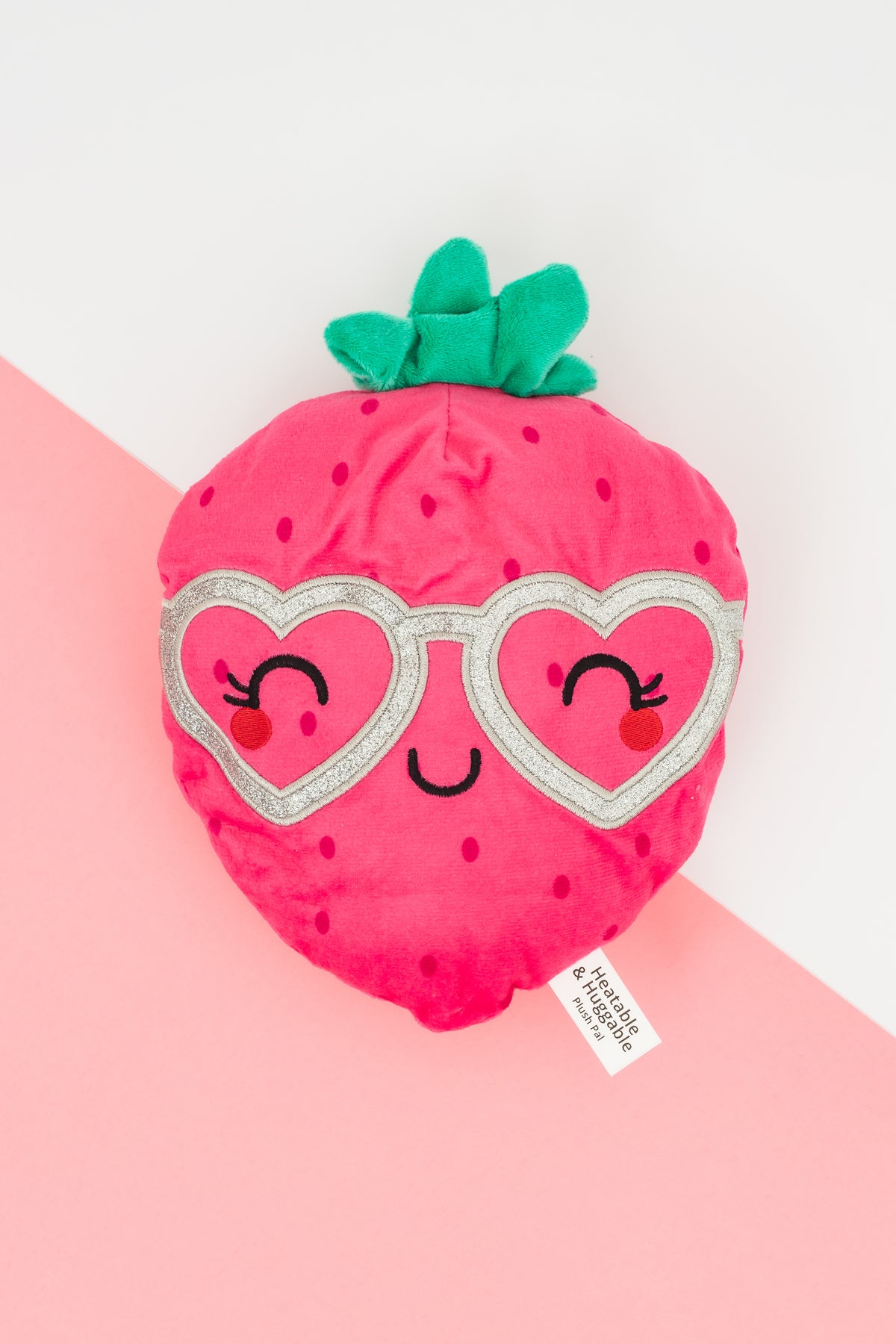Strawberry heatable plush – unpackaged front view