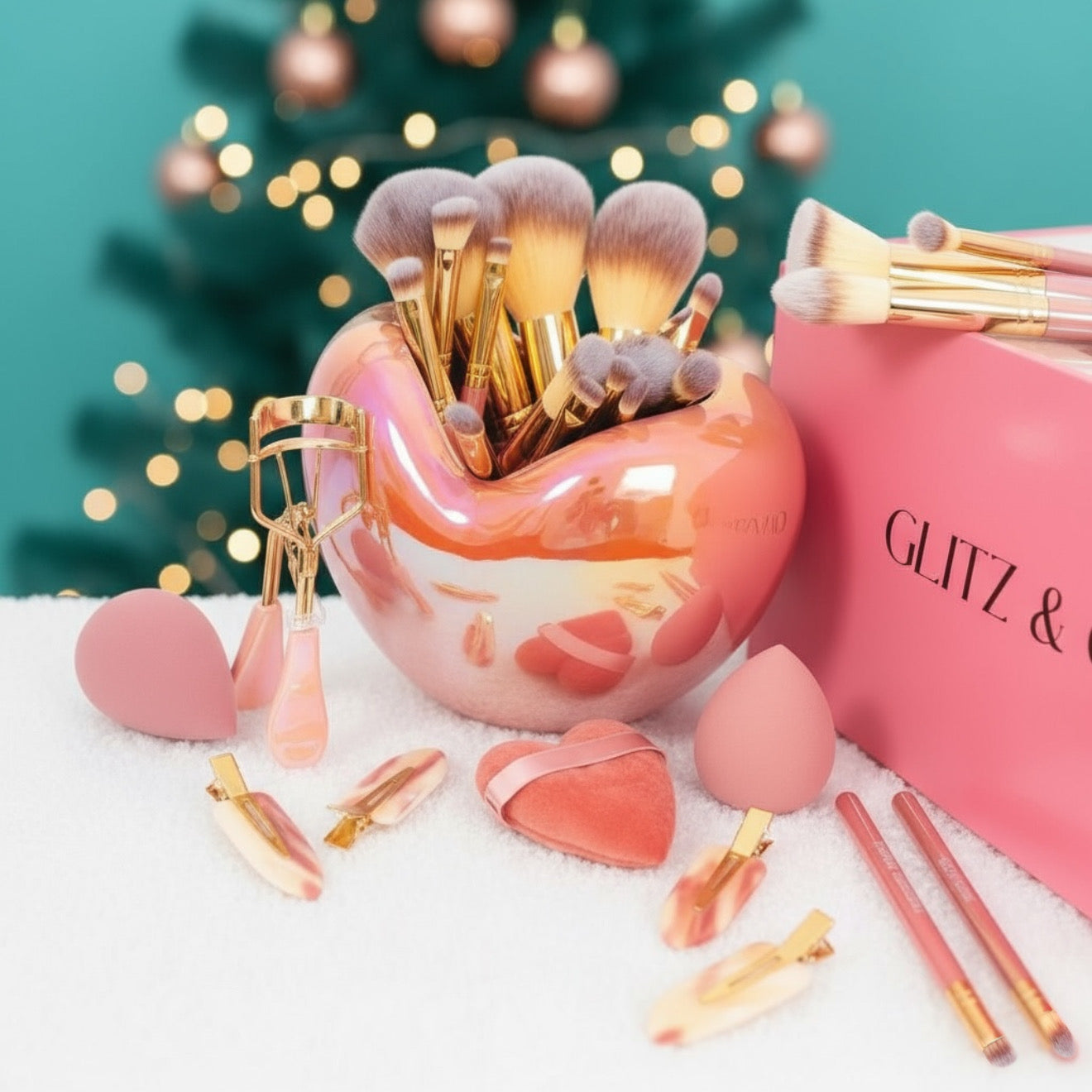 LIMITED EDITION | IRIDESCENT HEART Mega Glitz & Glam | 31pc Essentials Collection Brush Set | GG4392