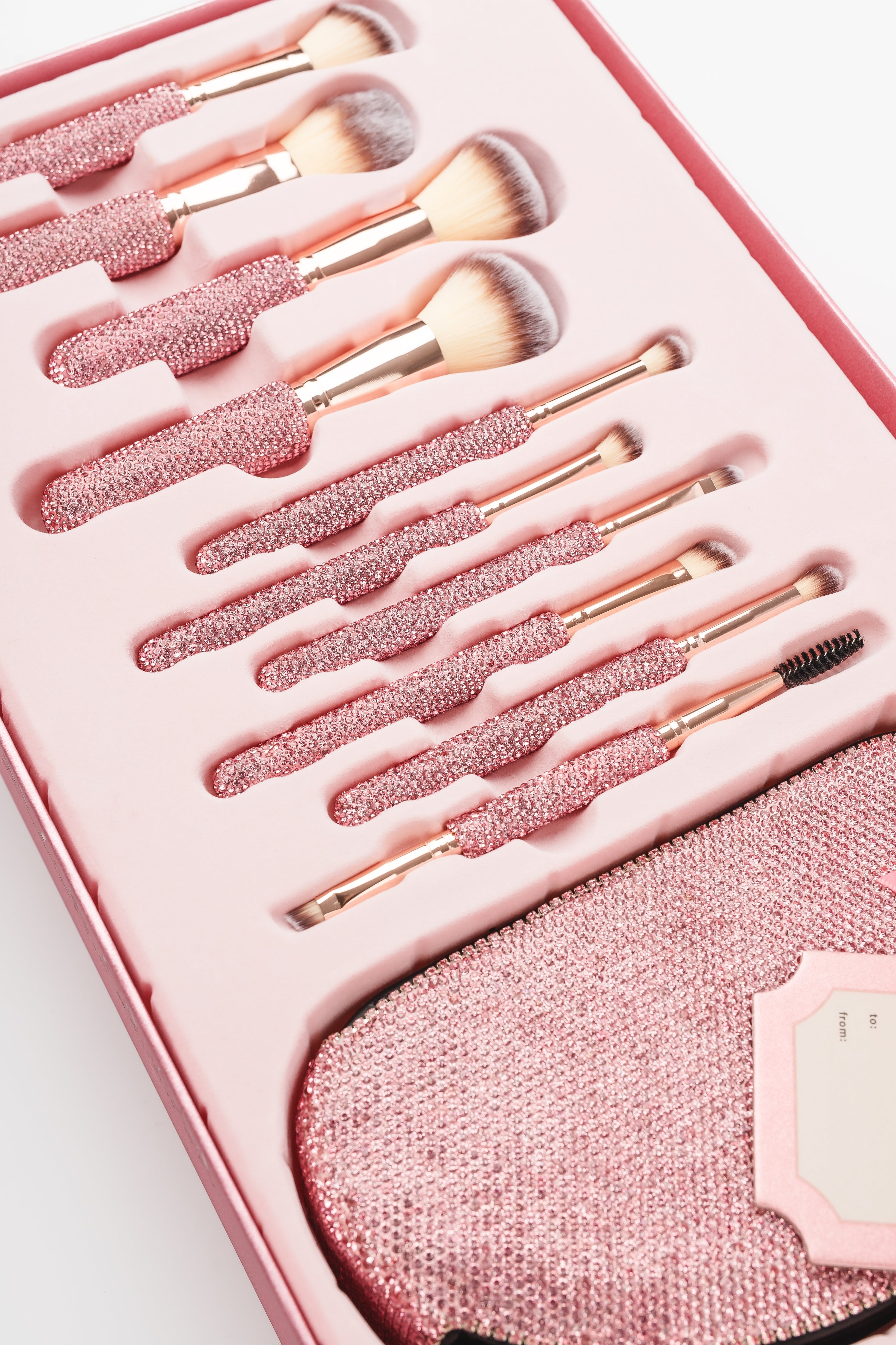 LIGHT ROSE BLING Glitz & Glam | 13pc Makeup Brush Set |  GG4867