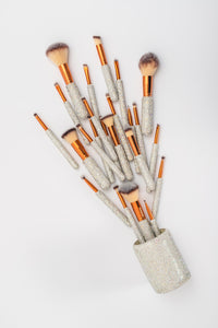 SILVER/PINK Glitz & Glam | 30pc Essentials Collection Brush Set | MU9887