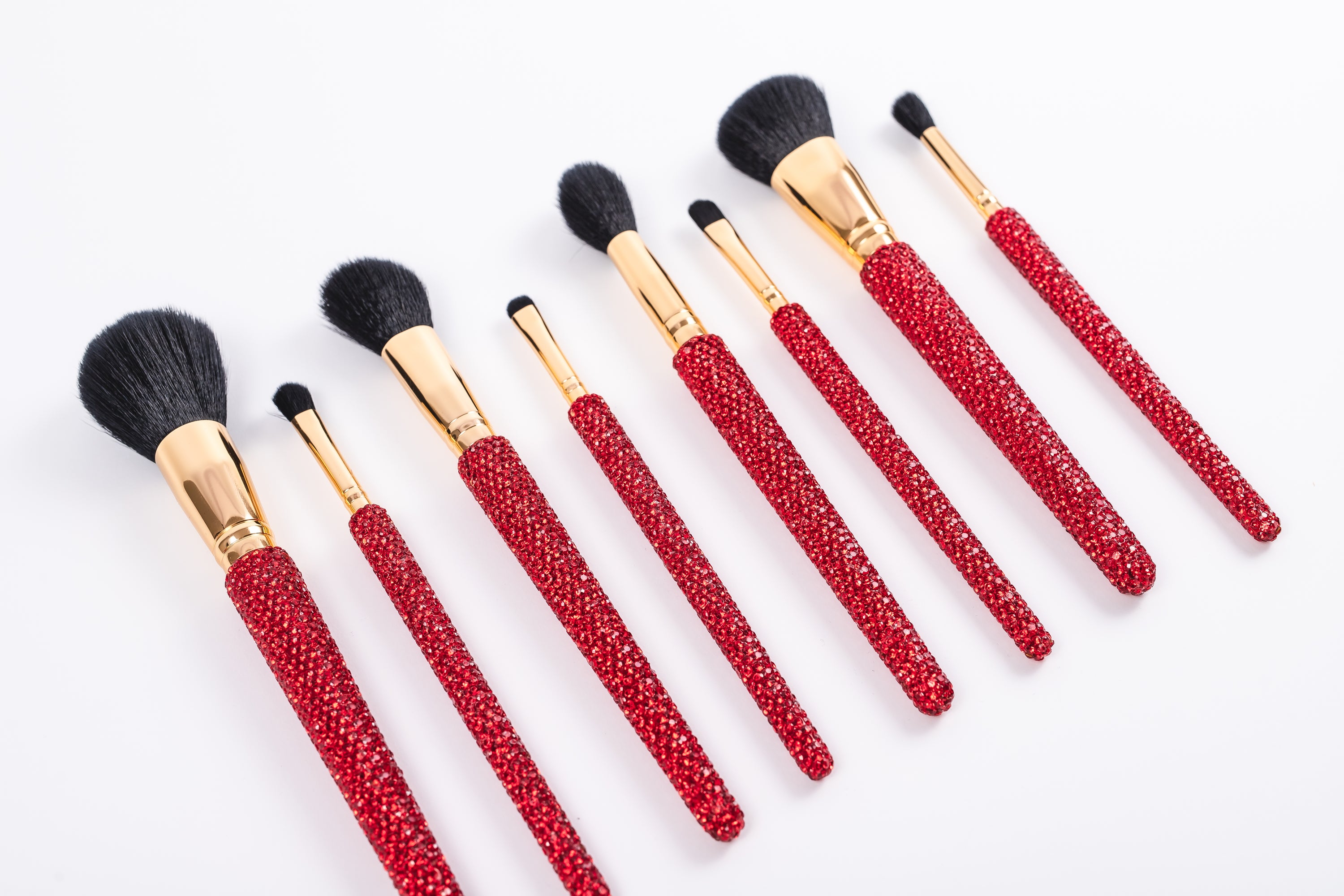 Chunky RED Tin Glitz & Glam | 10pc Essentials Collection Brush Set | GG4760
