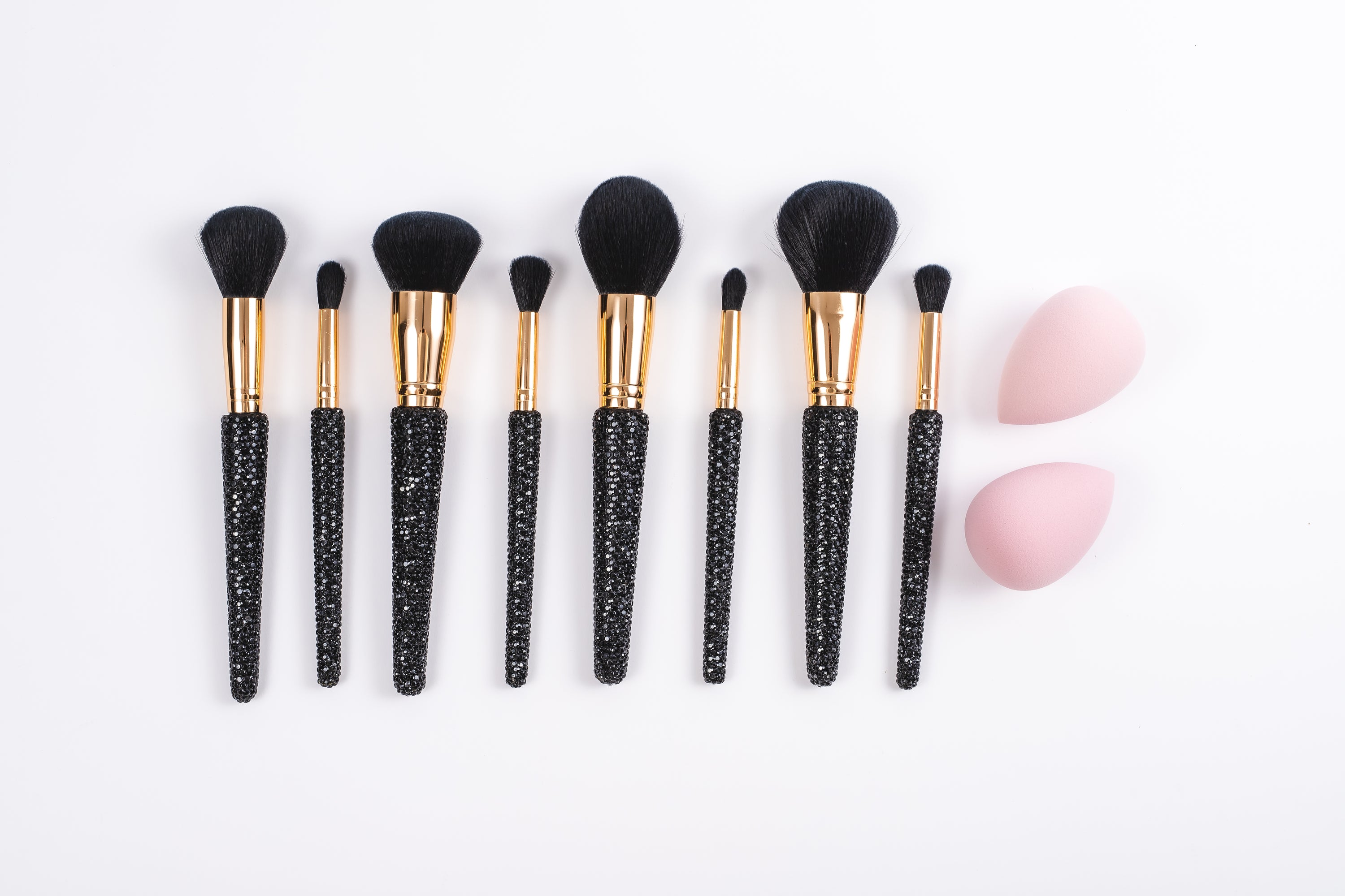 Chunky Black Tin Glitz & Glam | 10pc Essentials Collection Brush Set | GG4759