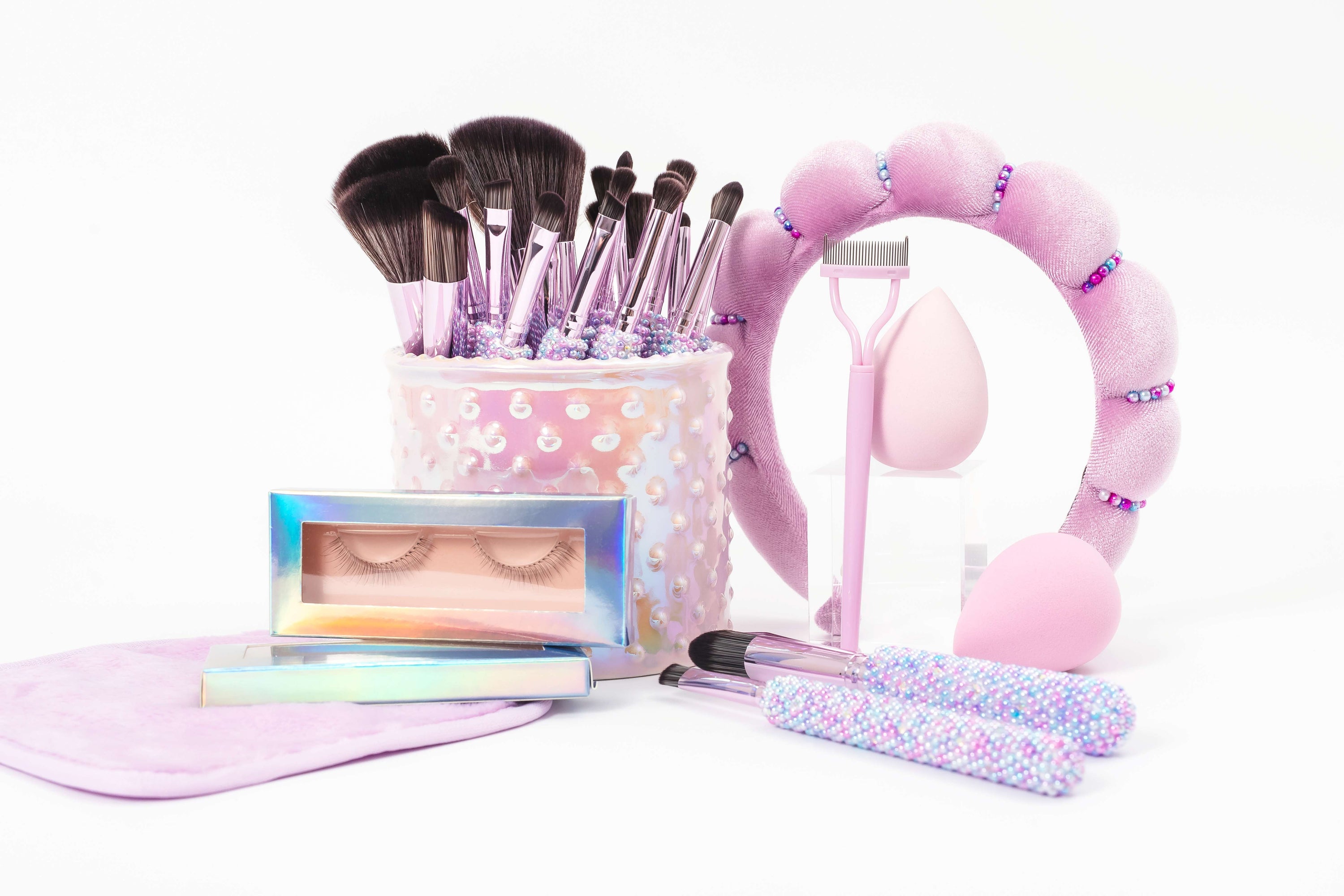 PEARL BLING Mega Glitz & Glam | 30pc Essentials Collection Brush Set | MU9690-B