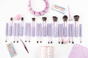 PEARL BLING Mega Glitz & Glam | 30pc Essentials Collection Brush Set | MU9690-B