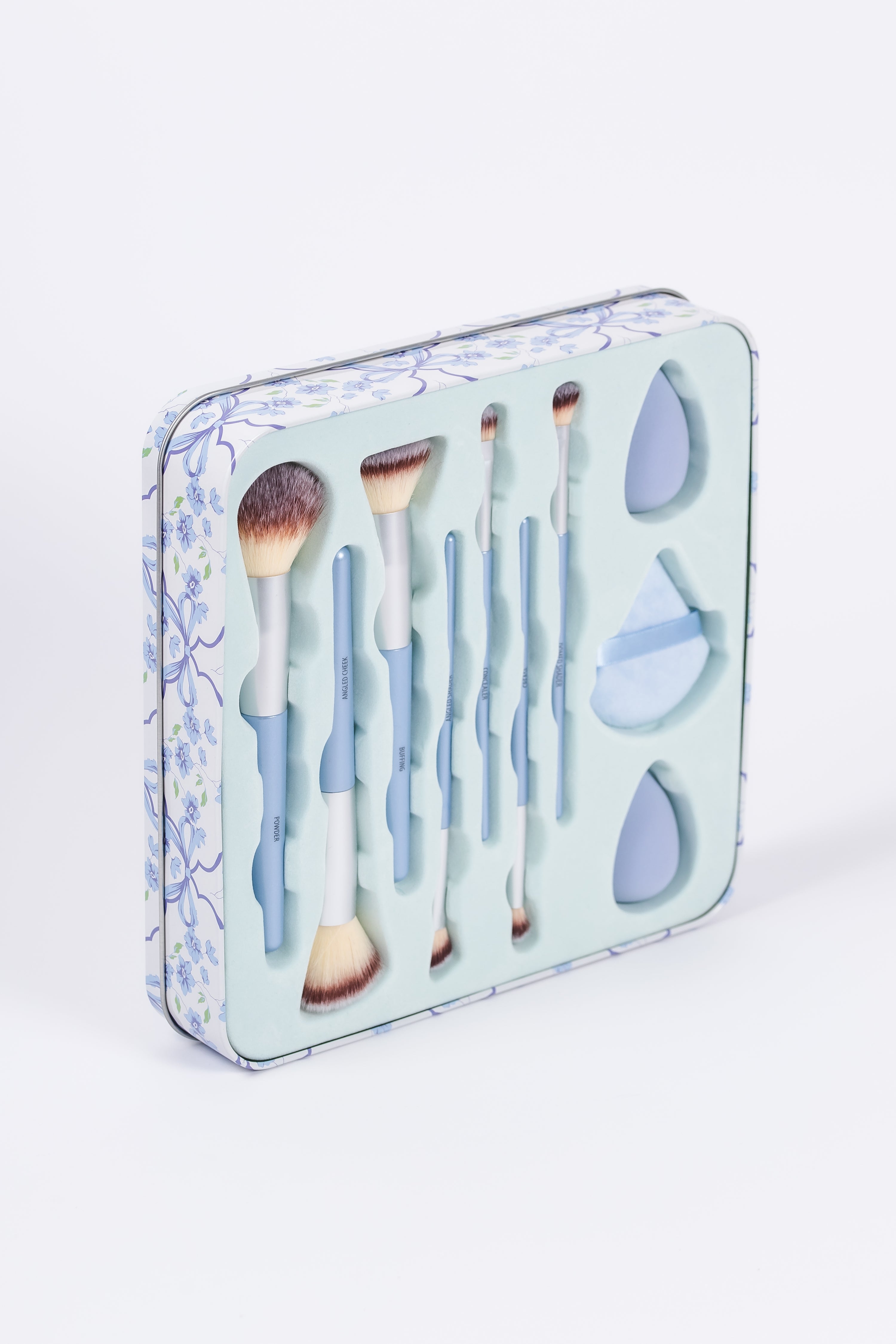 Primrose Powder Blue | 10pc Makeup Brush Tin