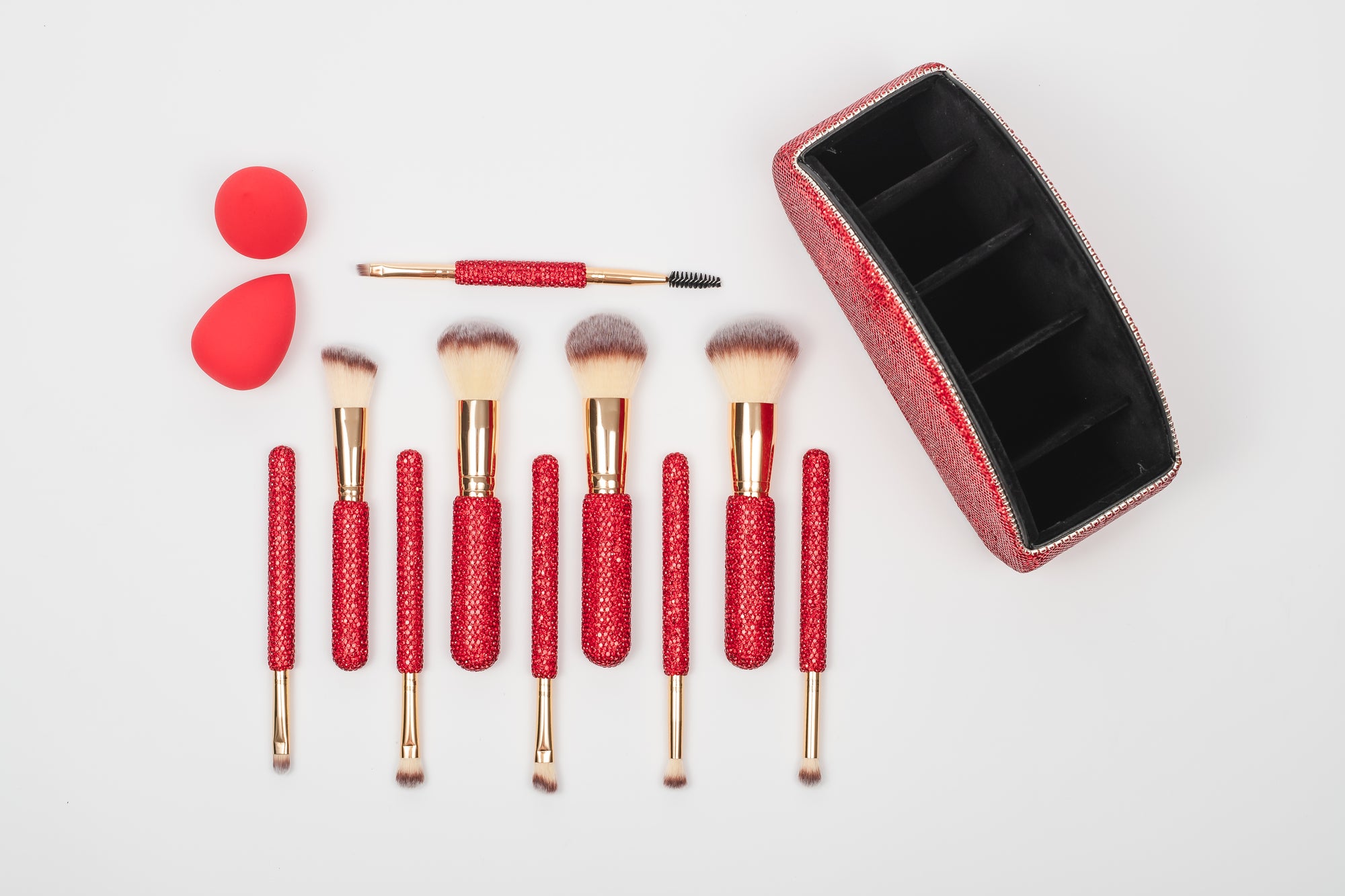 PRE ORDER | RED BLING Glitz & Glam | 13pc Makeup Brush Set | GG4868