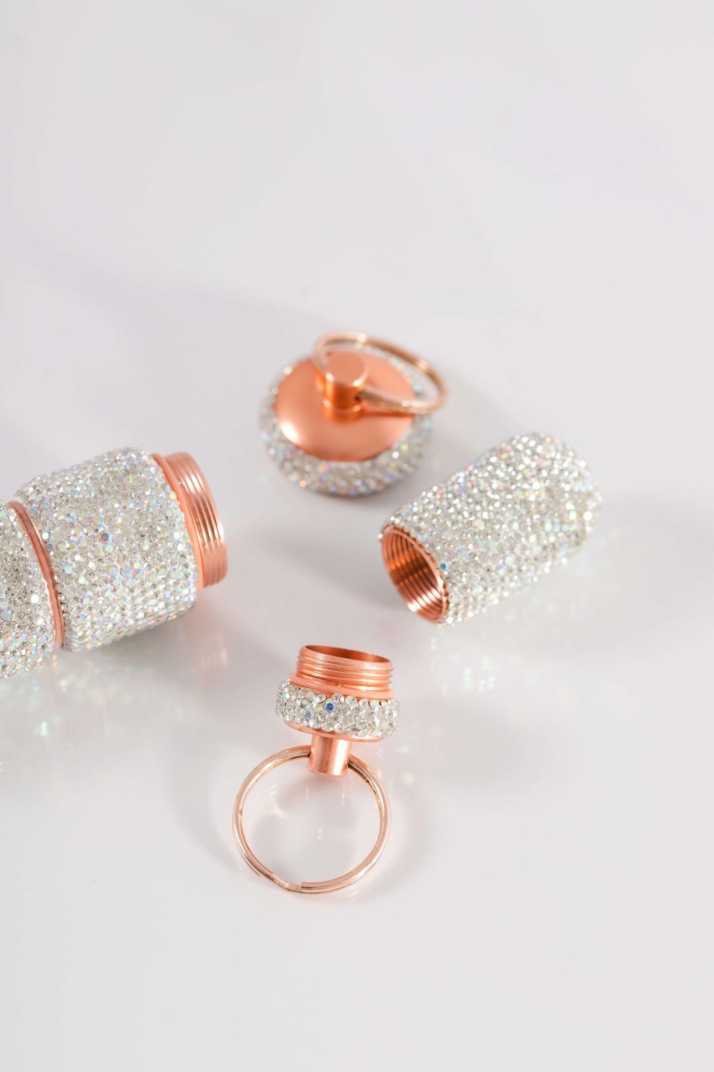 Glitz & Glam Travel Pill Cases with Keychain