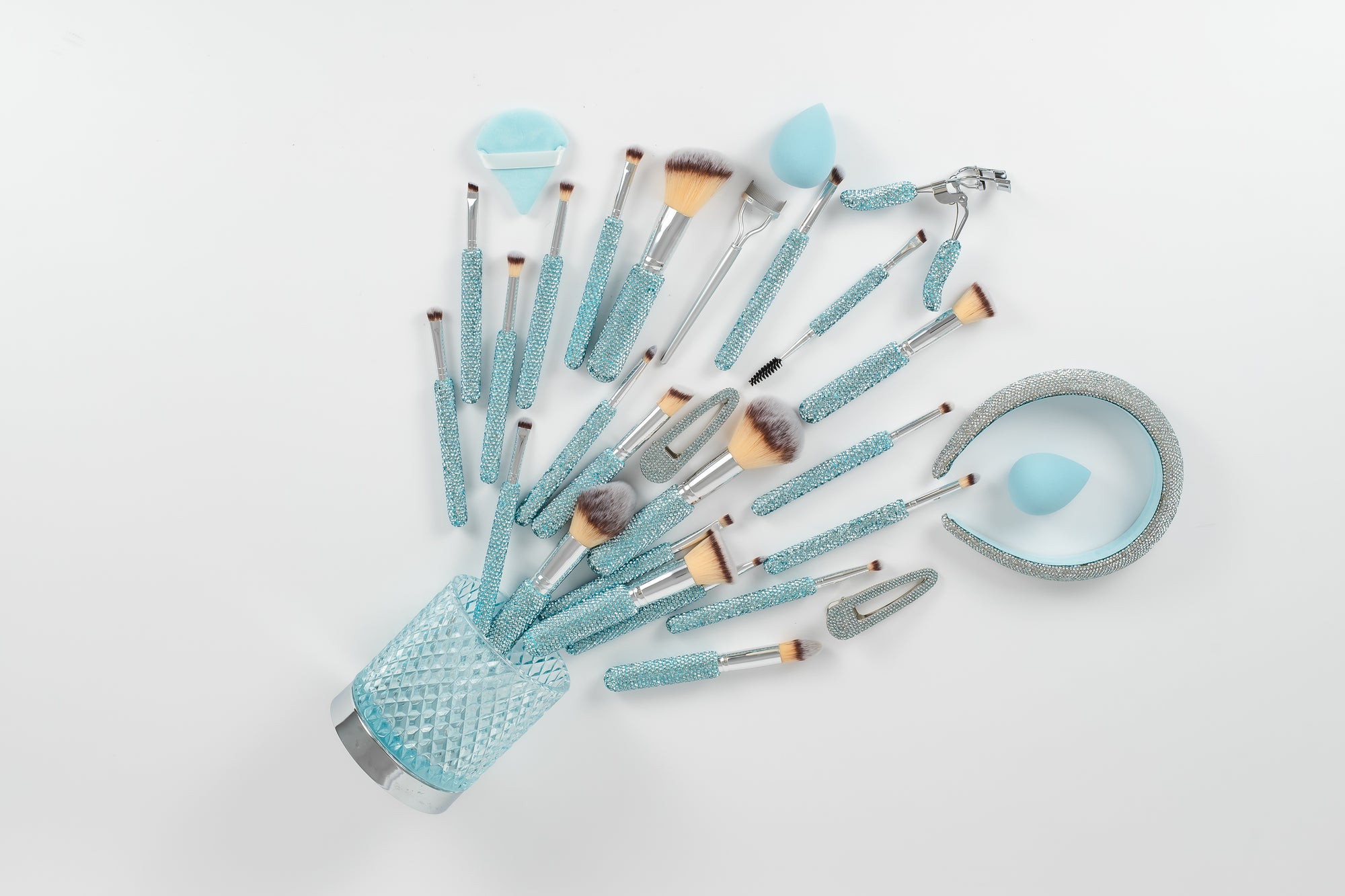 PRE ORDER | ICY BLUE BLING Mega Glitz & Glam | 30pc Essentials Collection Brush Set | GG4461