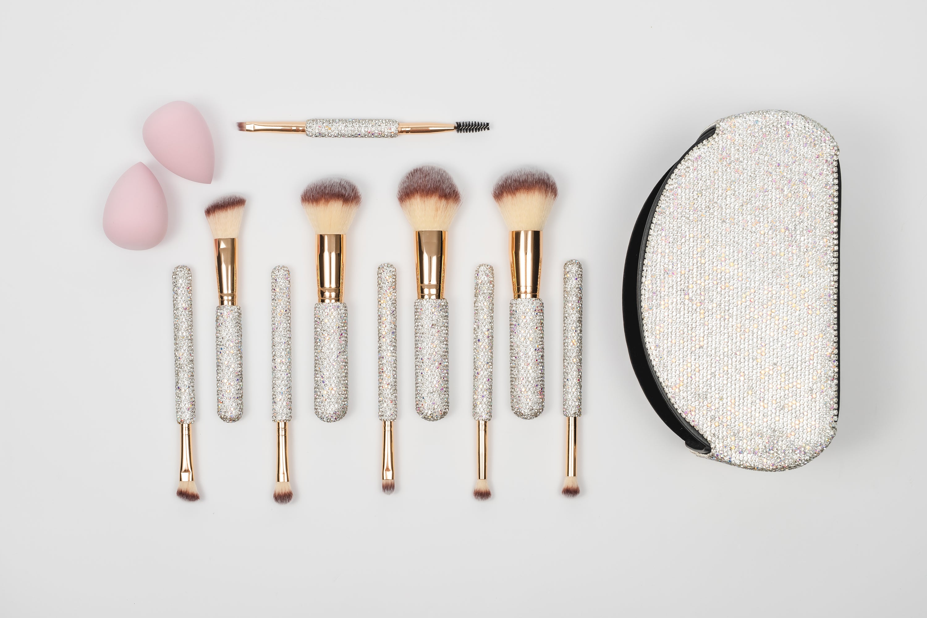 PRE-ORDER | SILVER BLING Glitz & Glam | 13pc Makeup Brush Set | GG4673