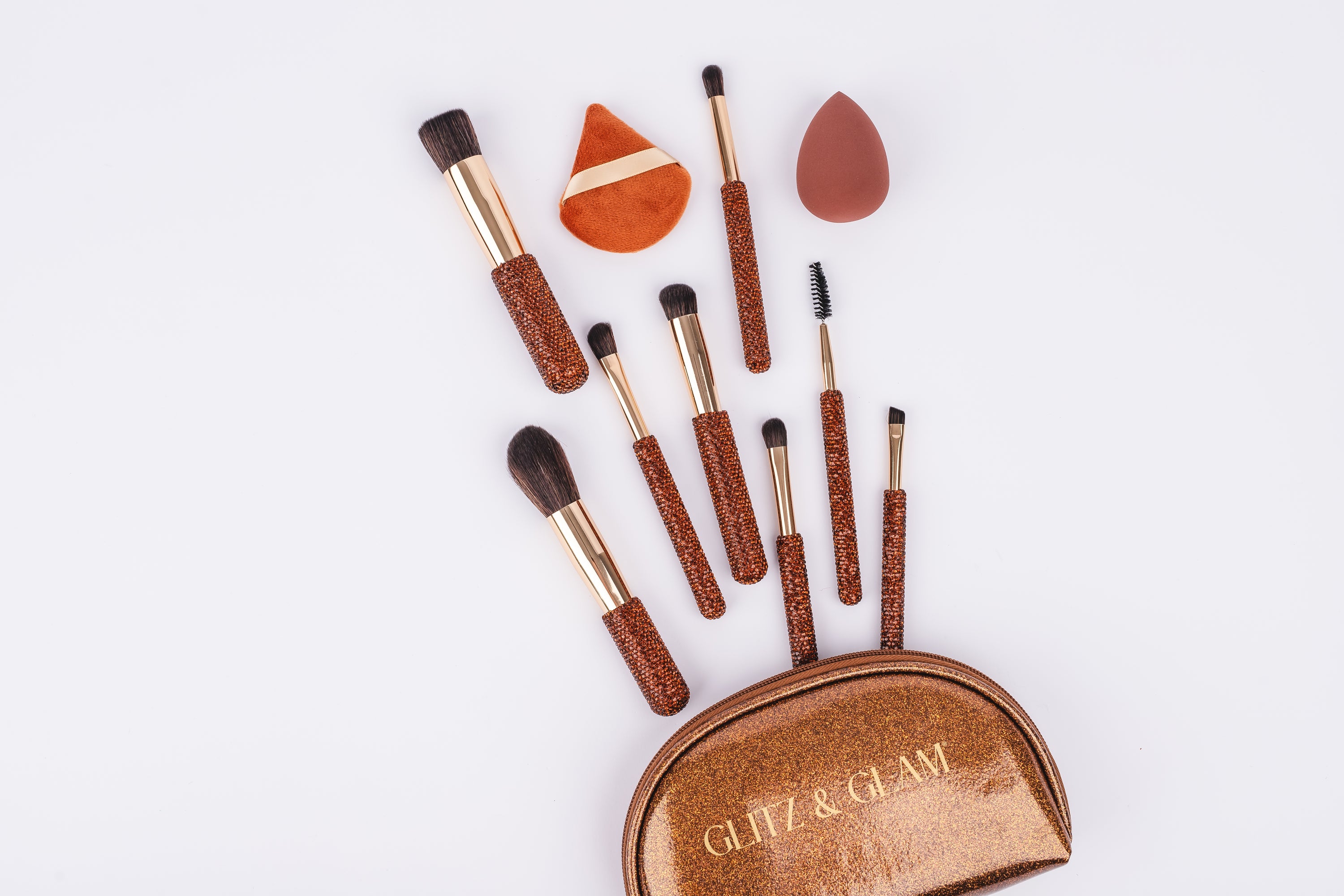 Smoke Topaz Glitz & Glam |11pc Travel Brush Set | GG18855