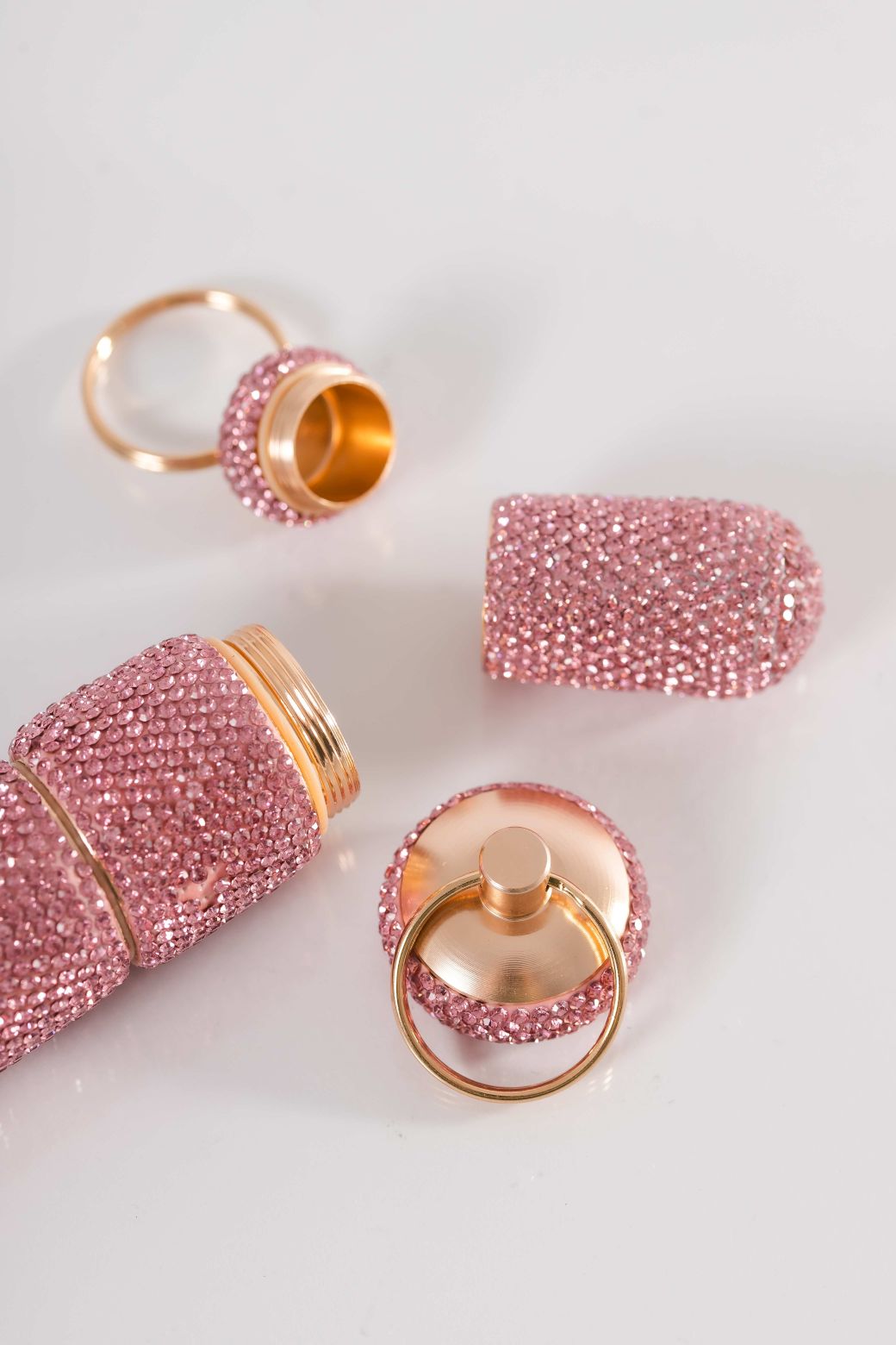 Glitz & Glam Travel Pill Cases with Keychain