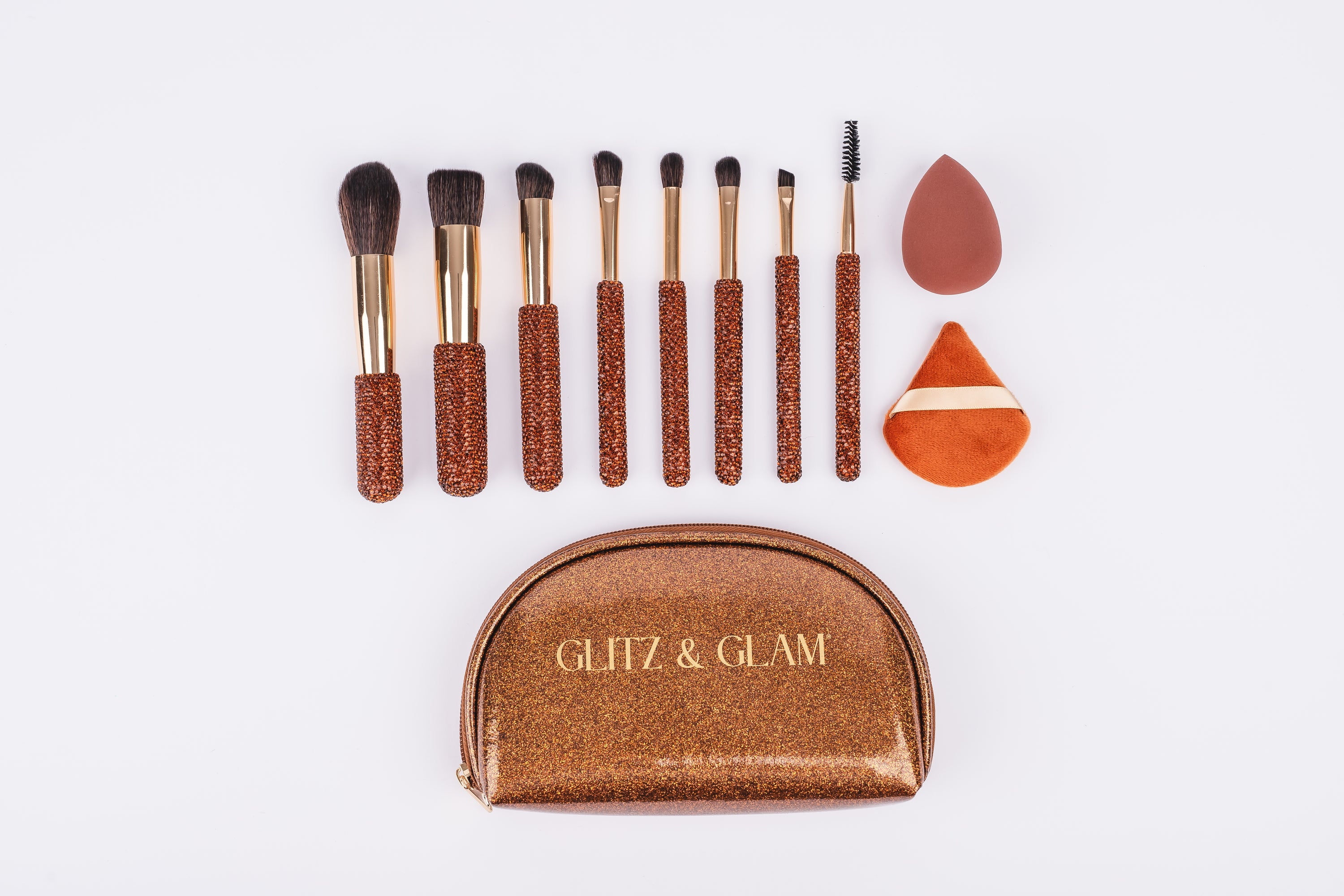 Smoke Topaz Glitz & Glam |11pc Travel Brush Set | GG18855