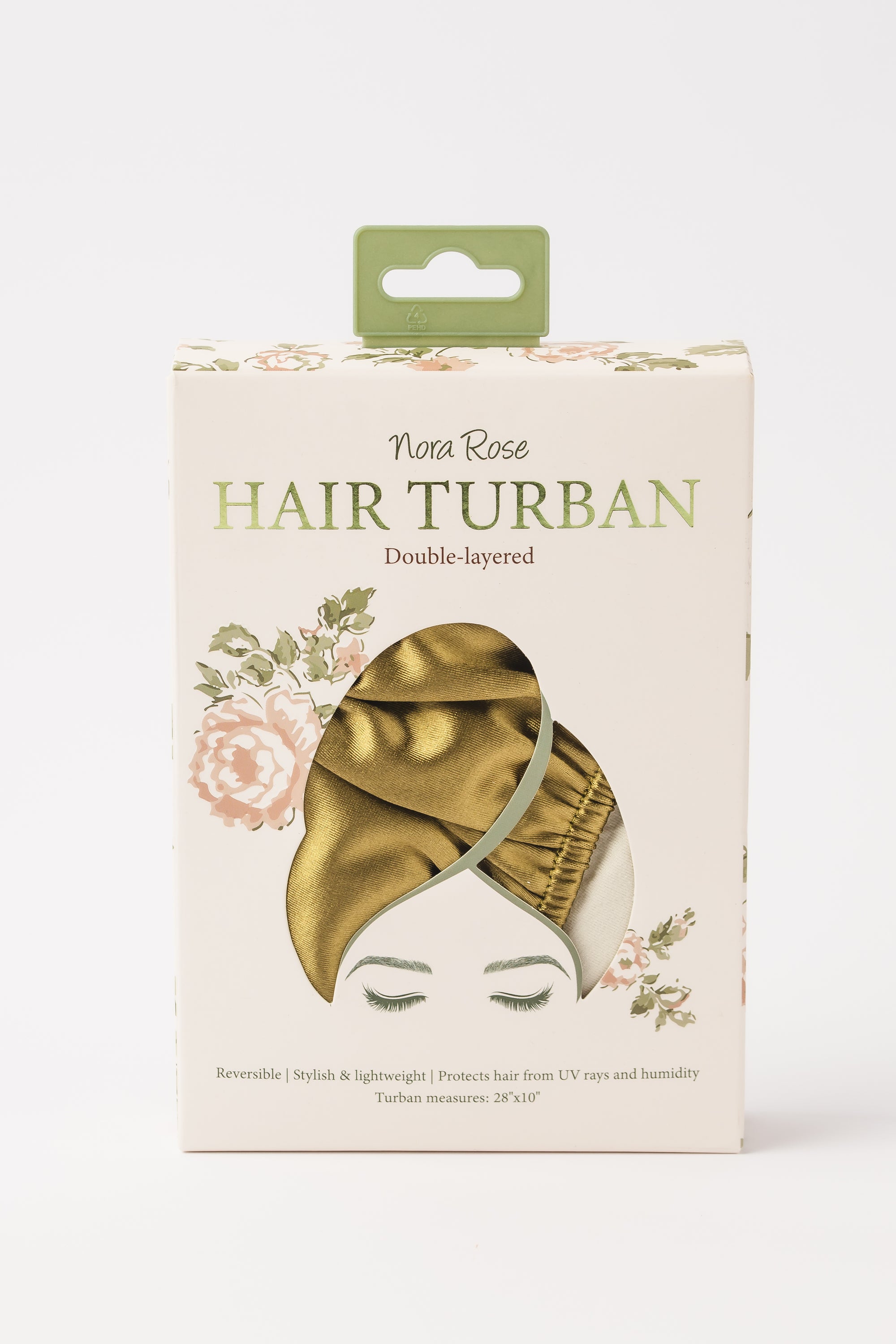 Nora Rose Double-Layered Satin & Bamboo Hair Turban