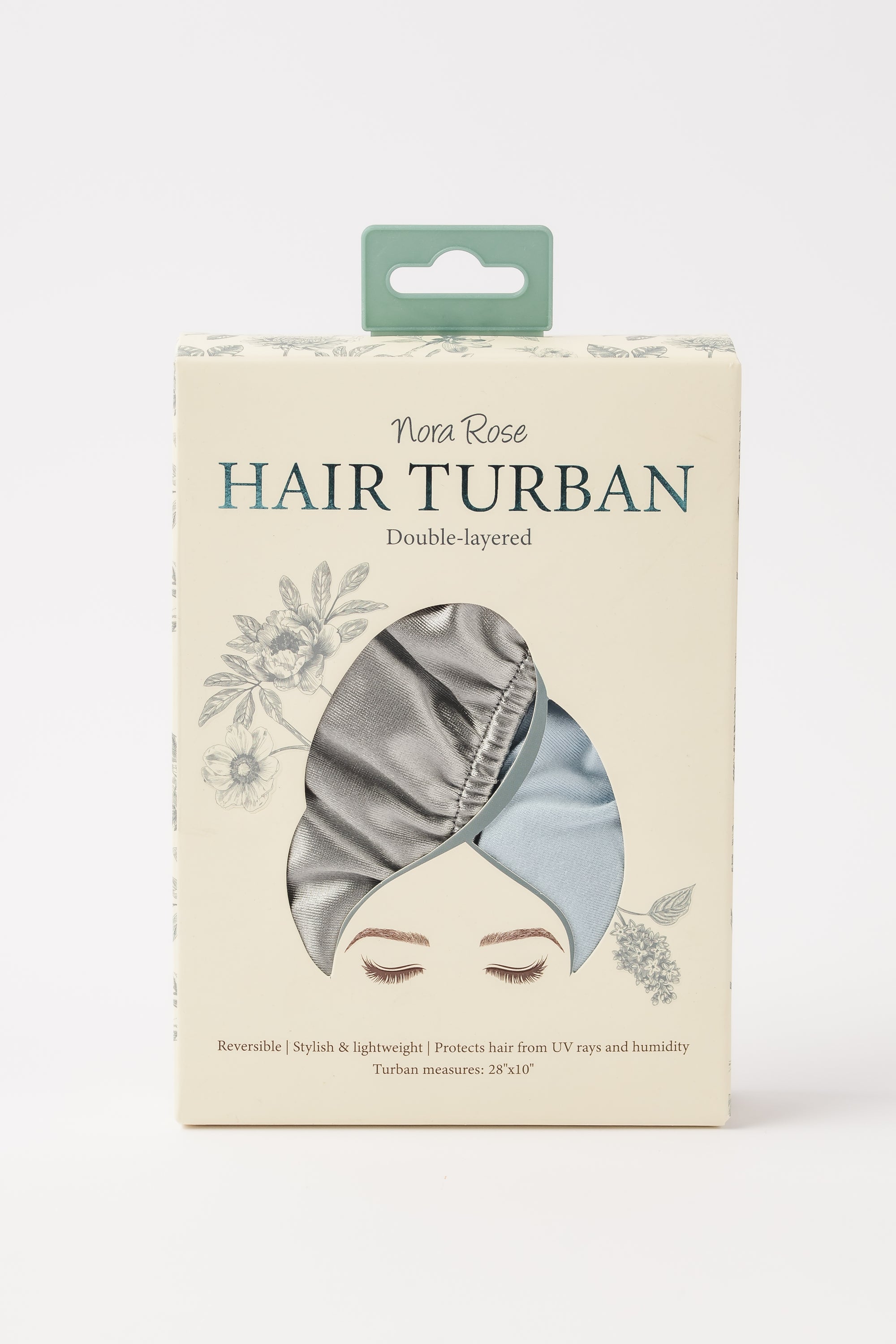 Nora Rose Double-Layered Satin & Bamboo Hair Turban