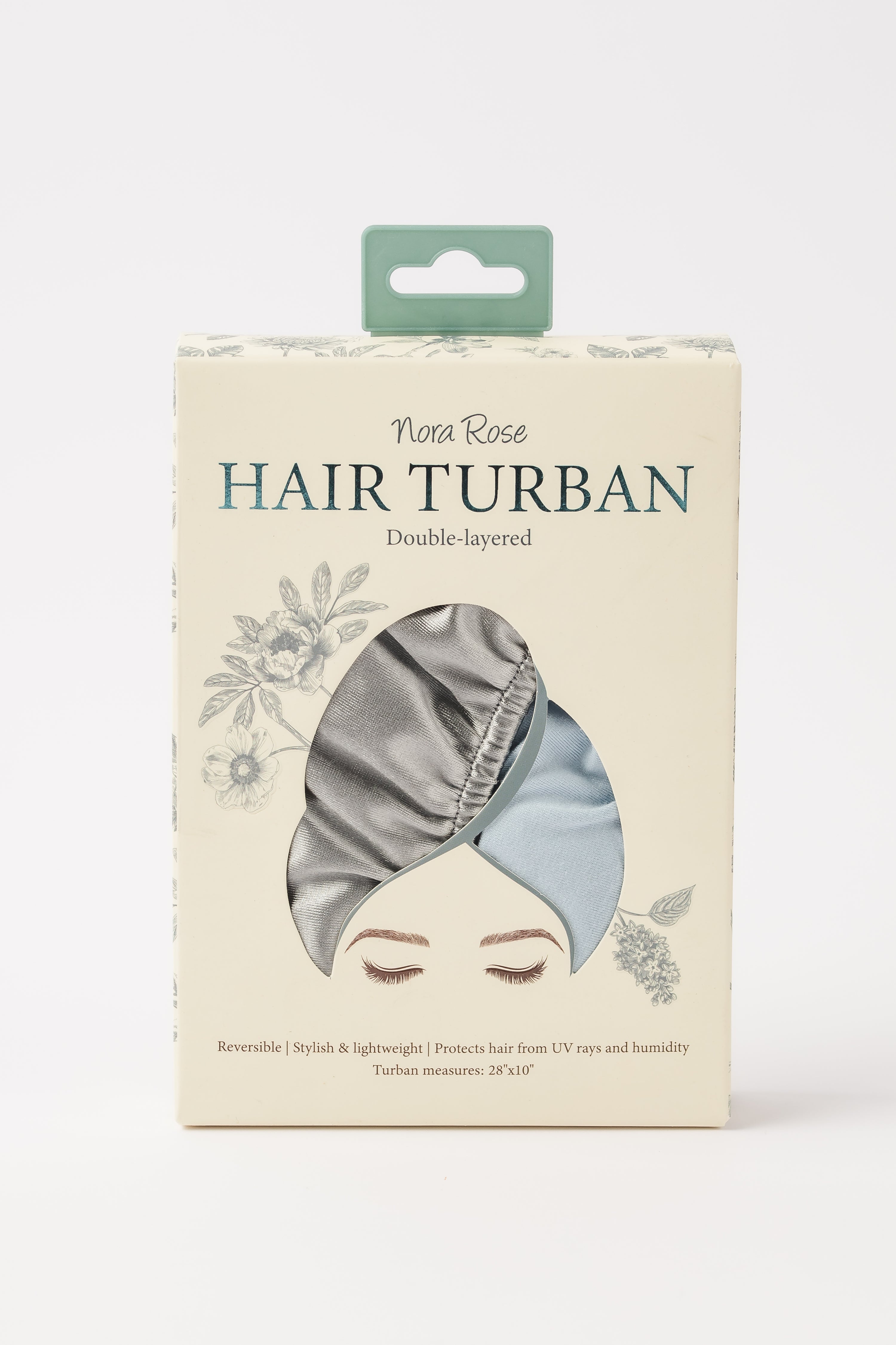 Nora Rose Double-Layered Satin & Bamboo Hair Turban