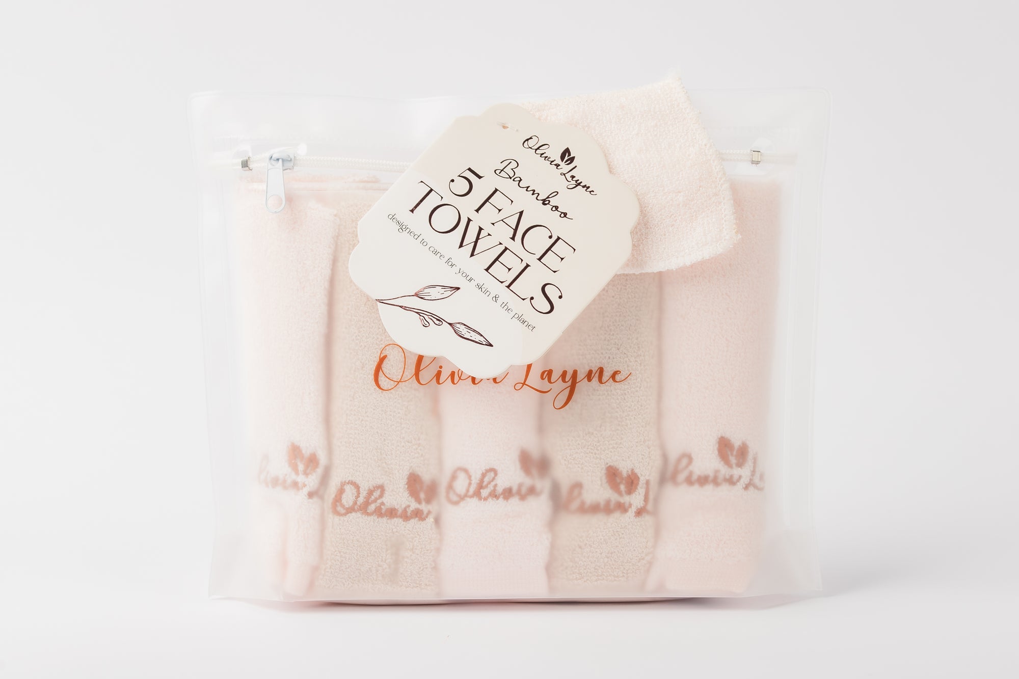 Olivia Layne Bamboo 5 Face Towels
