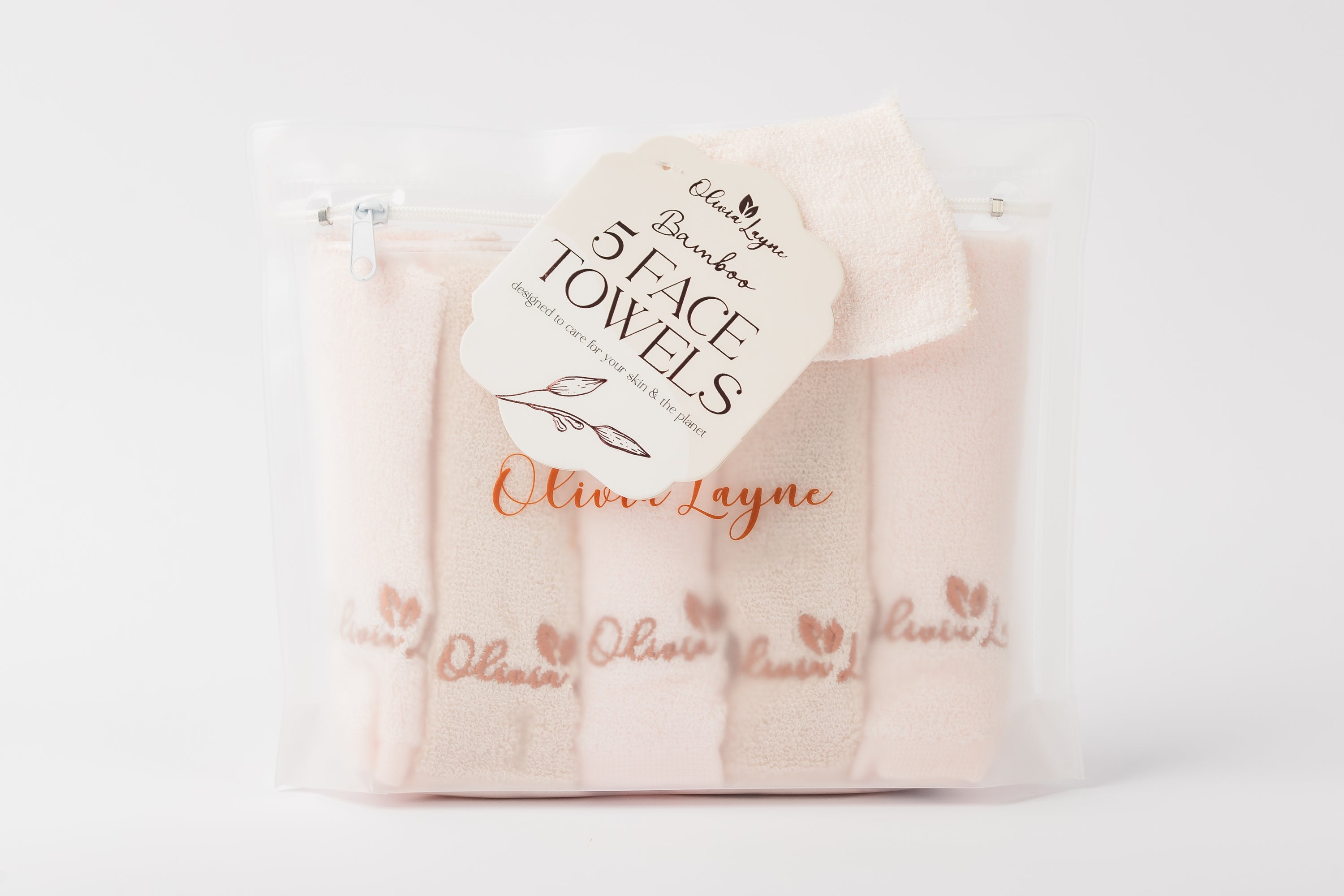 Olivia Layne Bamboo 5 Face Towels