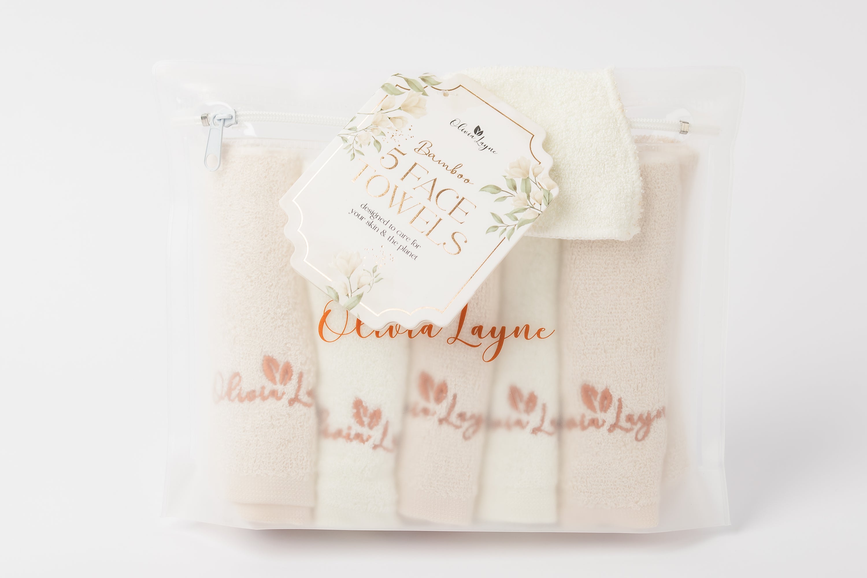 Olivia Layne Bamboo 5 Face Towels