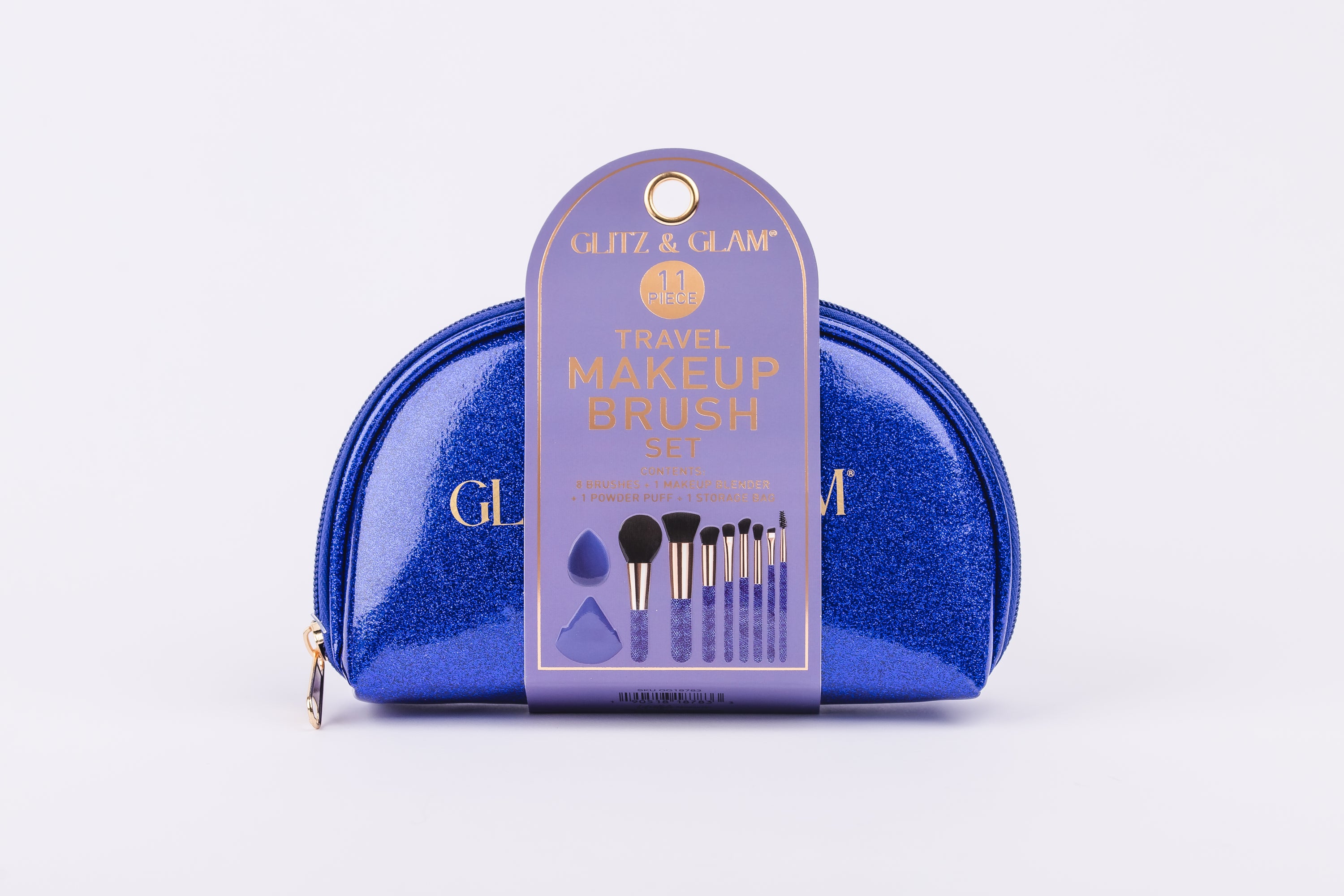 Sapphire Glitz & Glam |11pc Travel Brush Set | GG18783