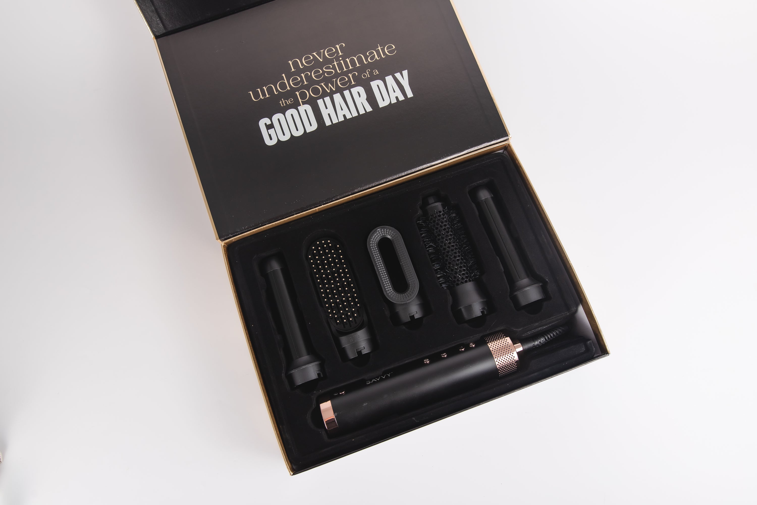 Black Savvy Ceramic 7pc Pro Styler