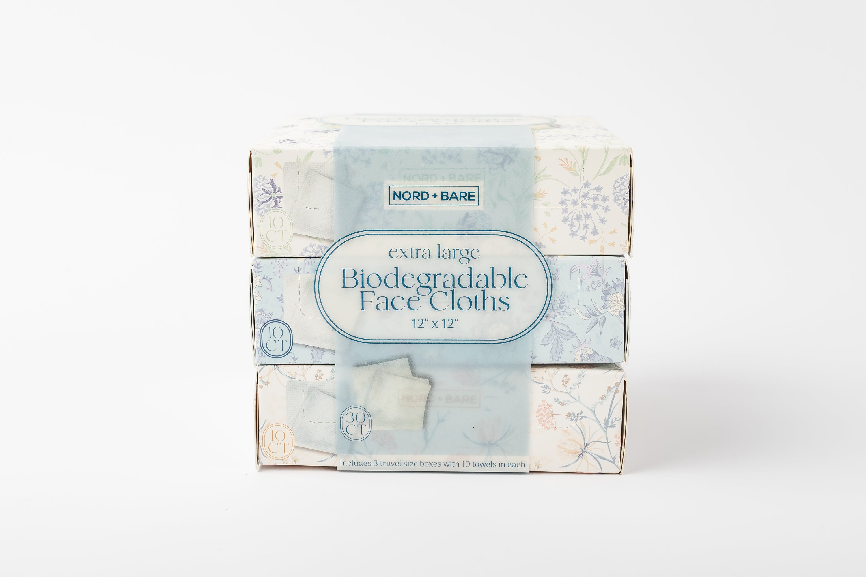 Nord + Bare XL 3pk Biodegradable Face Cloths