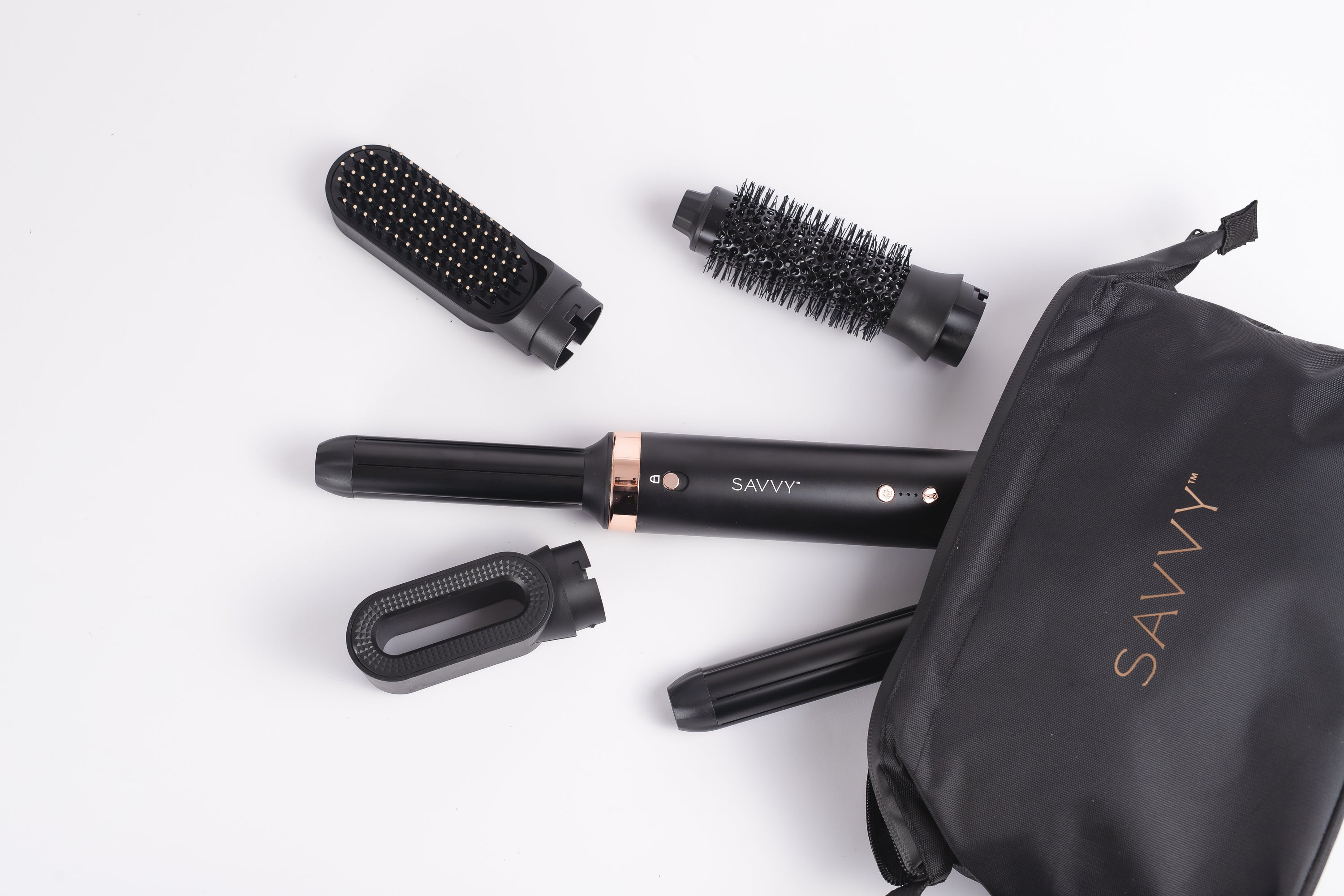 Black Savvy Ceramic 7pc Pro Styler