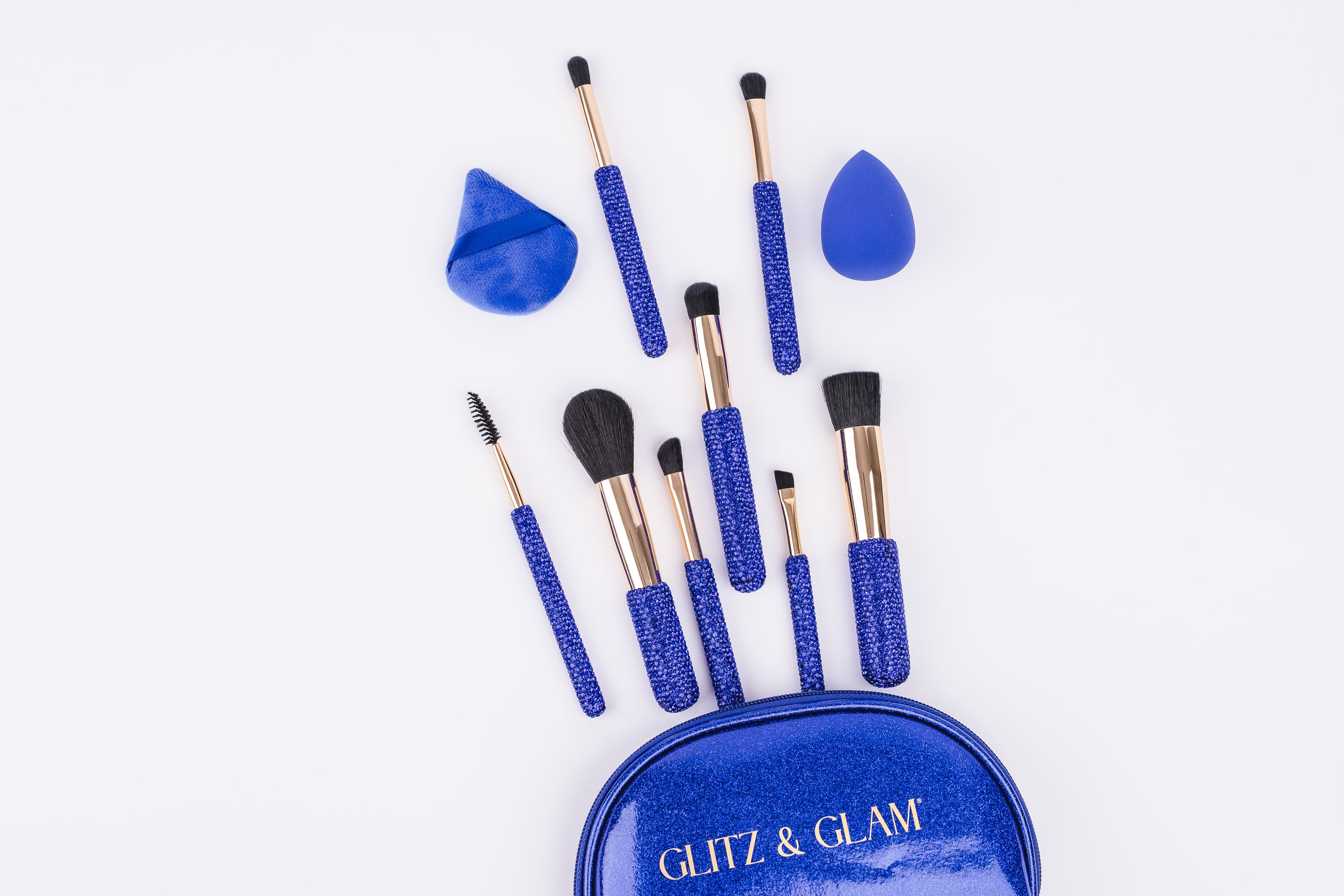 Sapphire Glitz & Glam |11pc Travel Brush Set | GG18783