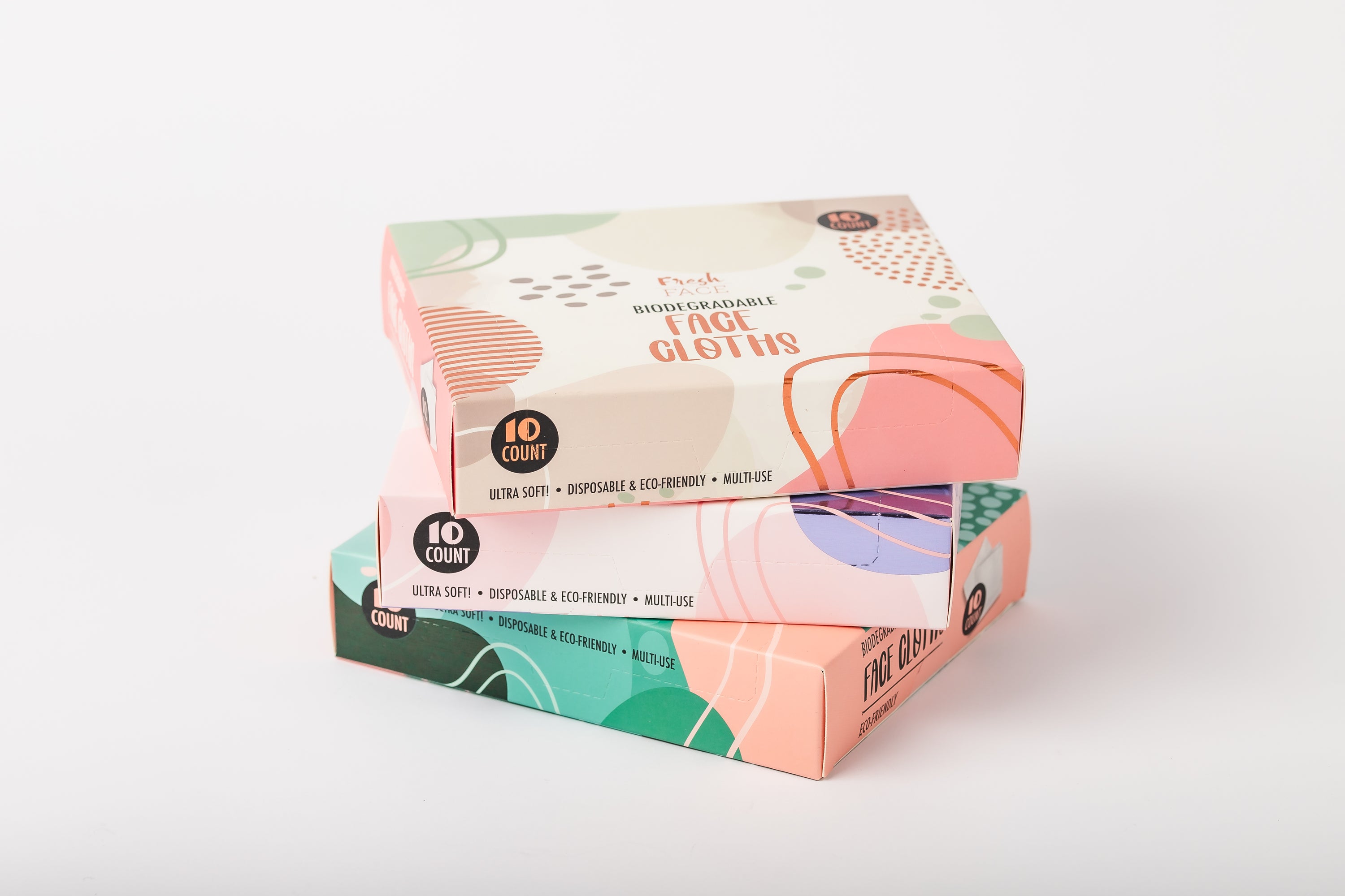 Fresh Face Biodegradable 3pk Face Cloths