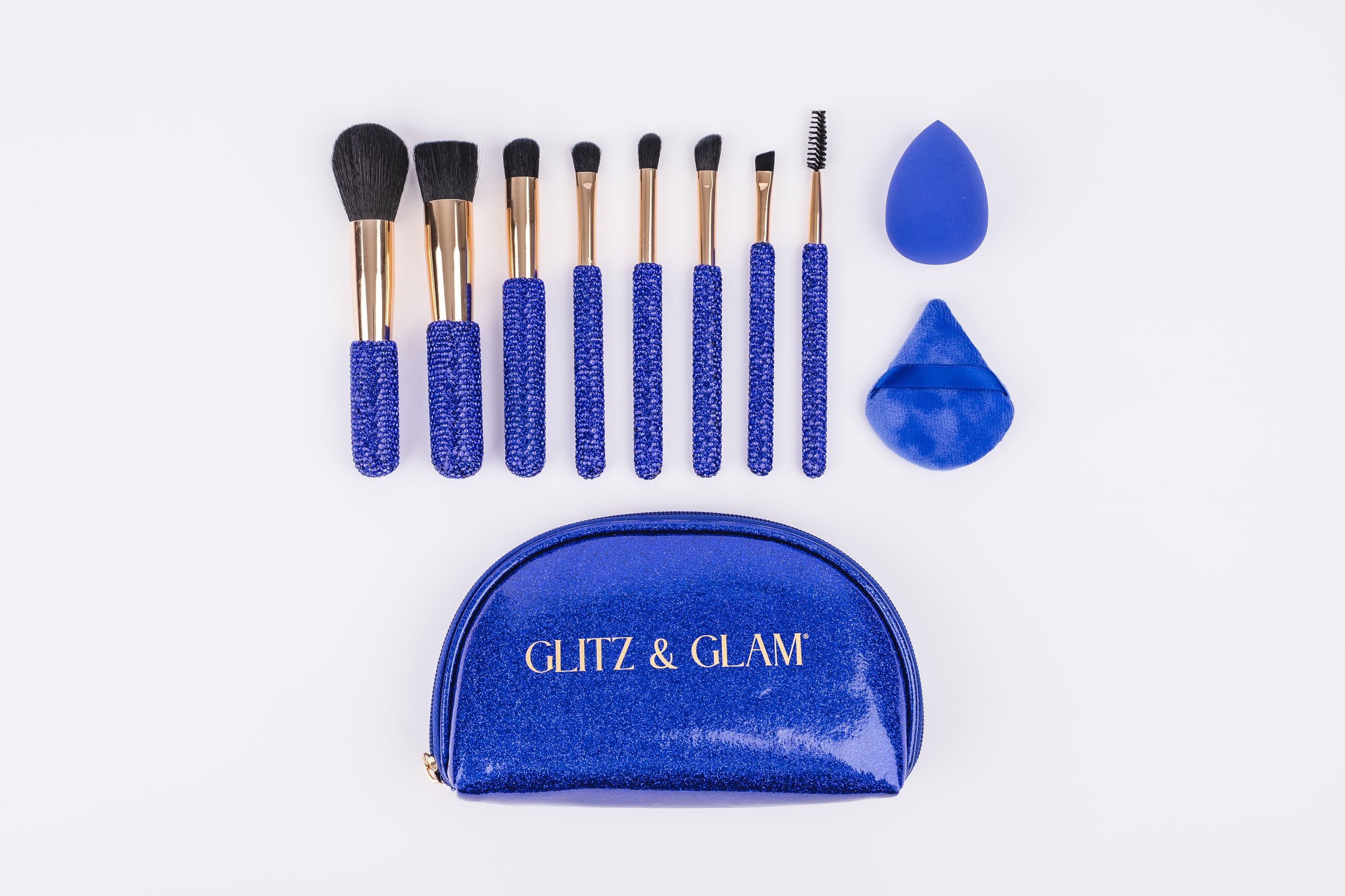 Sapphire Glitz & Glam |11pc Travel Brush Set | GG18783