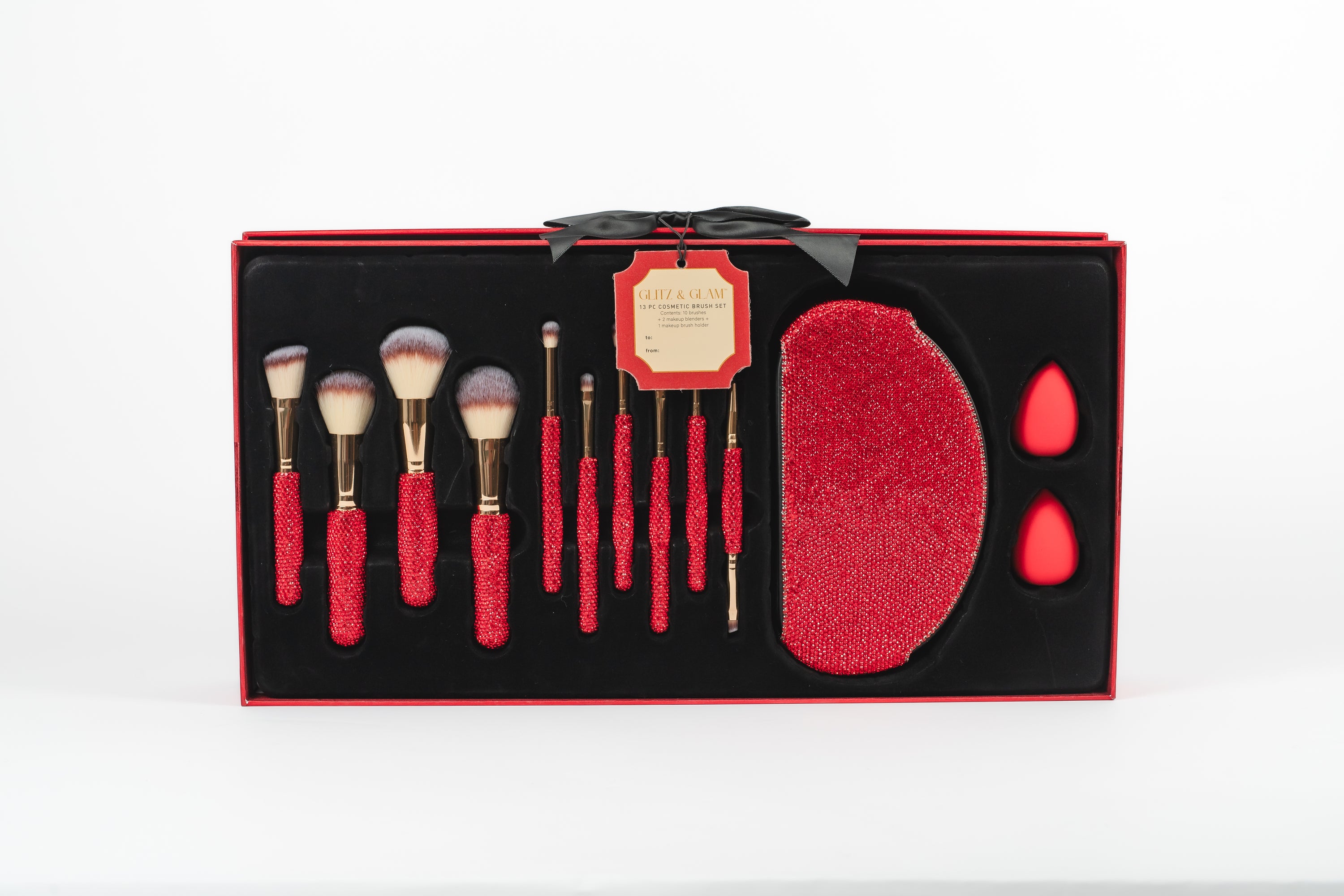 PRE ORDER | RED BLING Glitz & Glam | 13pc Makeup Brush Set | GG4868