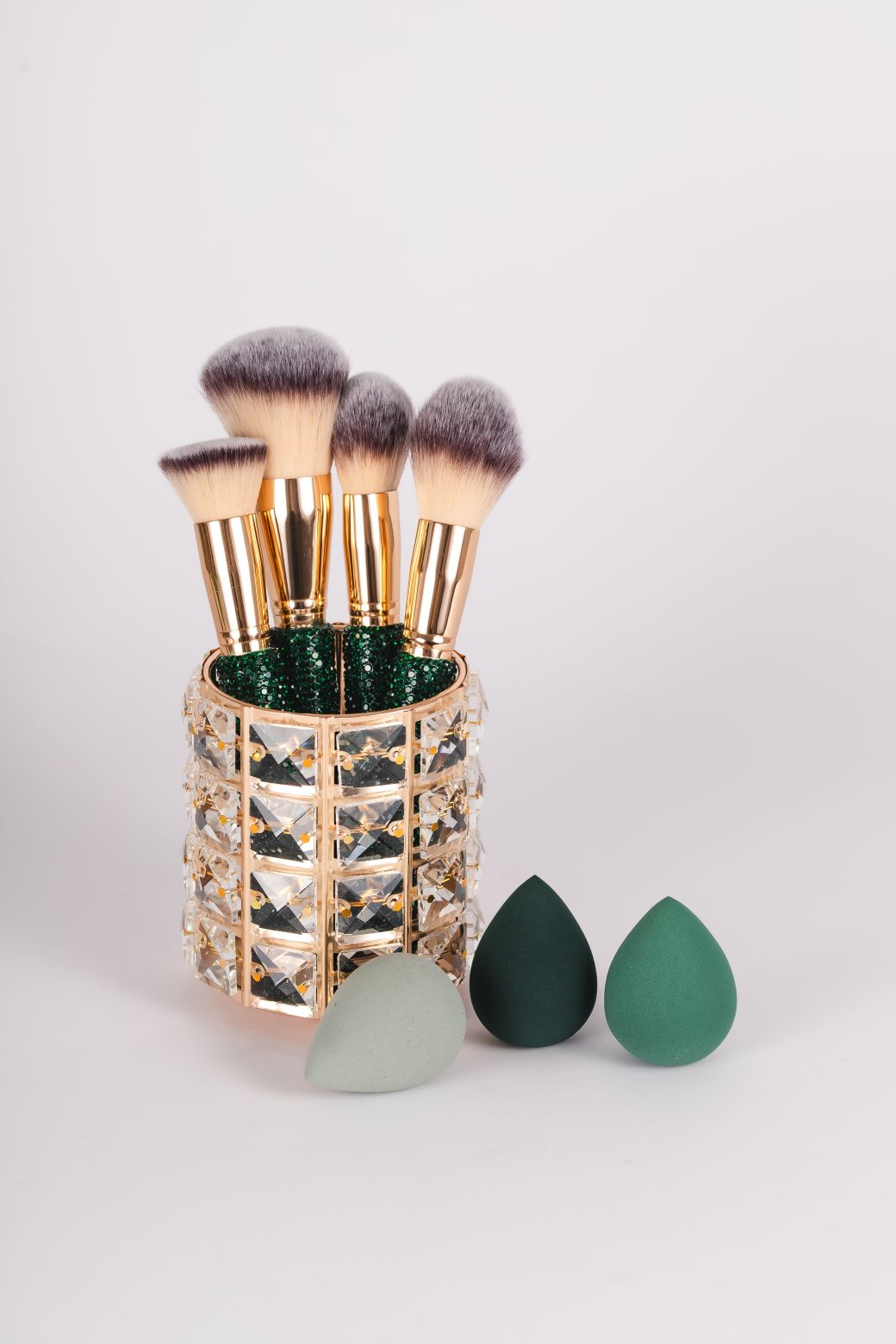 Emerald Glitz & Glam | 8pc Oversized Essential Brush Set